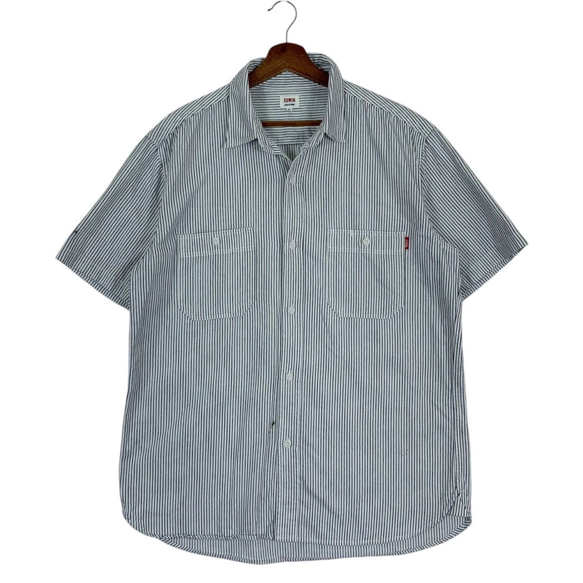 Edwin Vintage Edwin Short Sleeve Button Up Shirt Size US XL / EU 56 / 4 - 1 Thumbnail