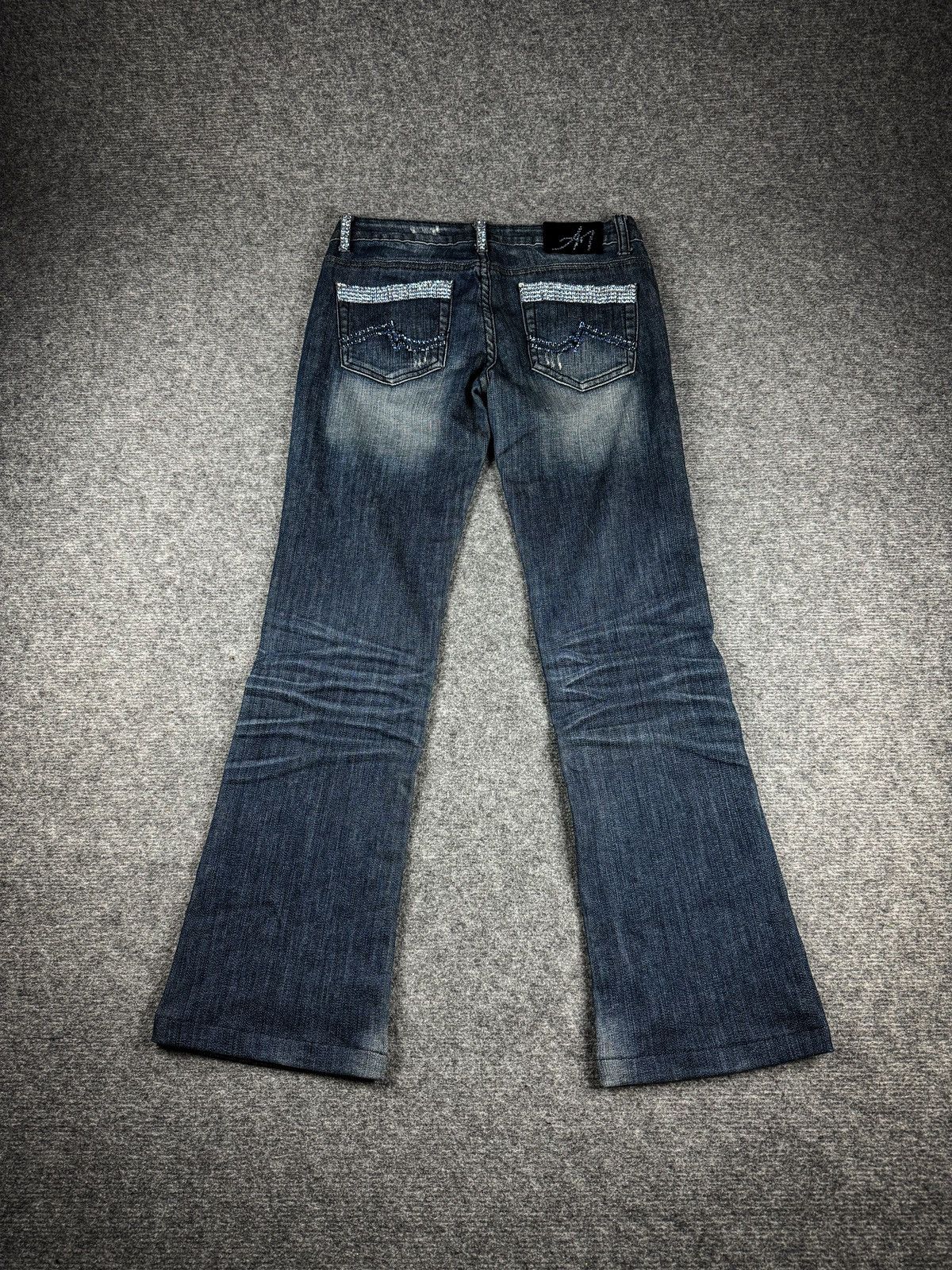 Japanese Brand Vintage flared jeans drip y2k diamond japan style Size 28" / US 6 / IT 42 - 1 Thumbnail