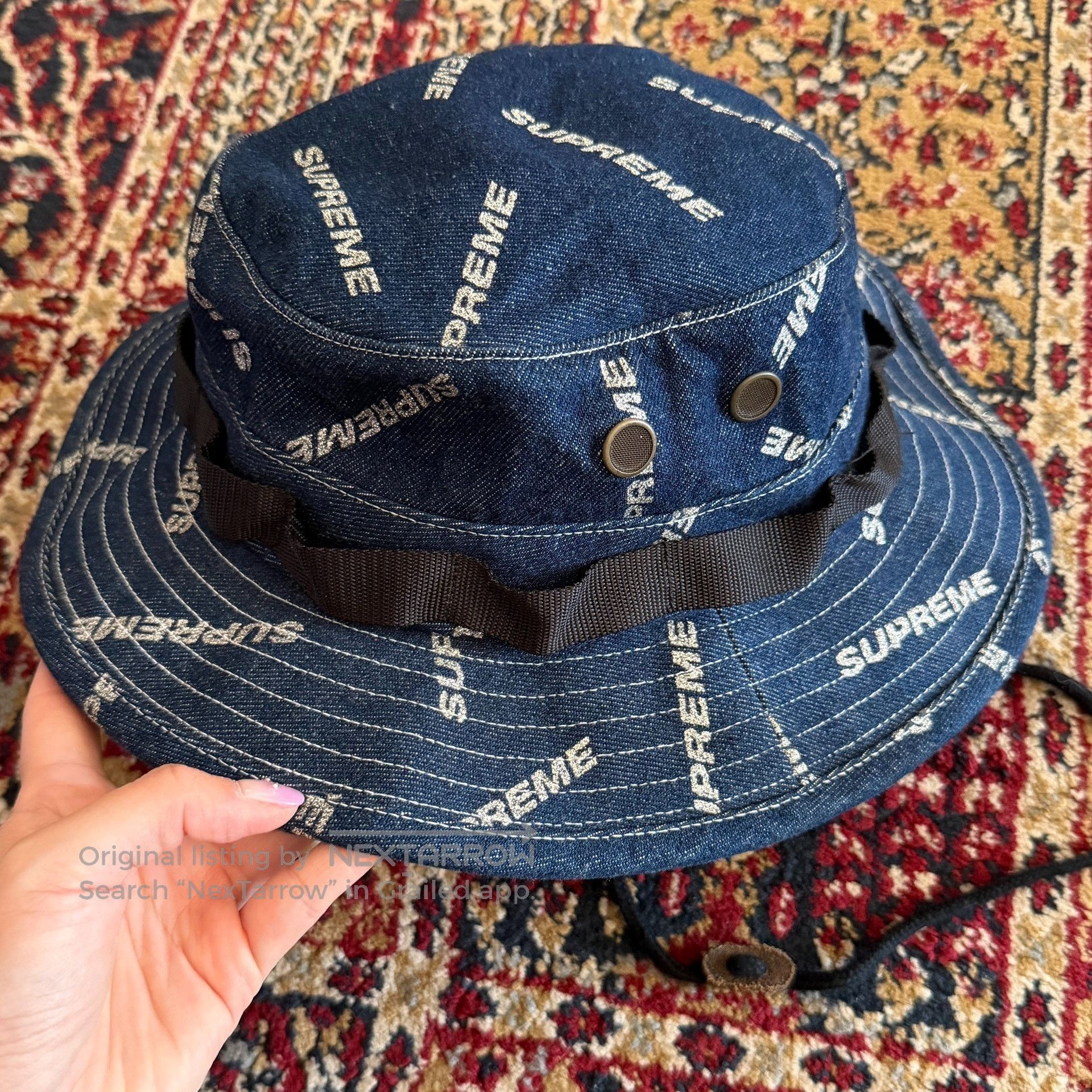Supreme Supreme 17SS Denim Logo Boonie Hat/ | Grailed