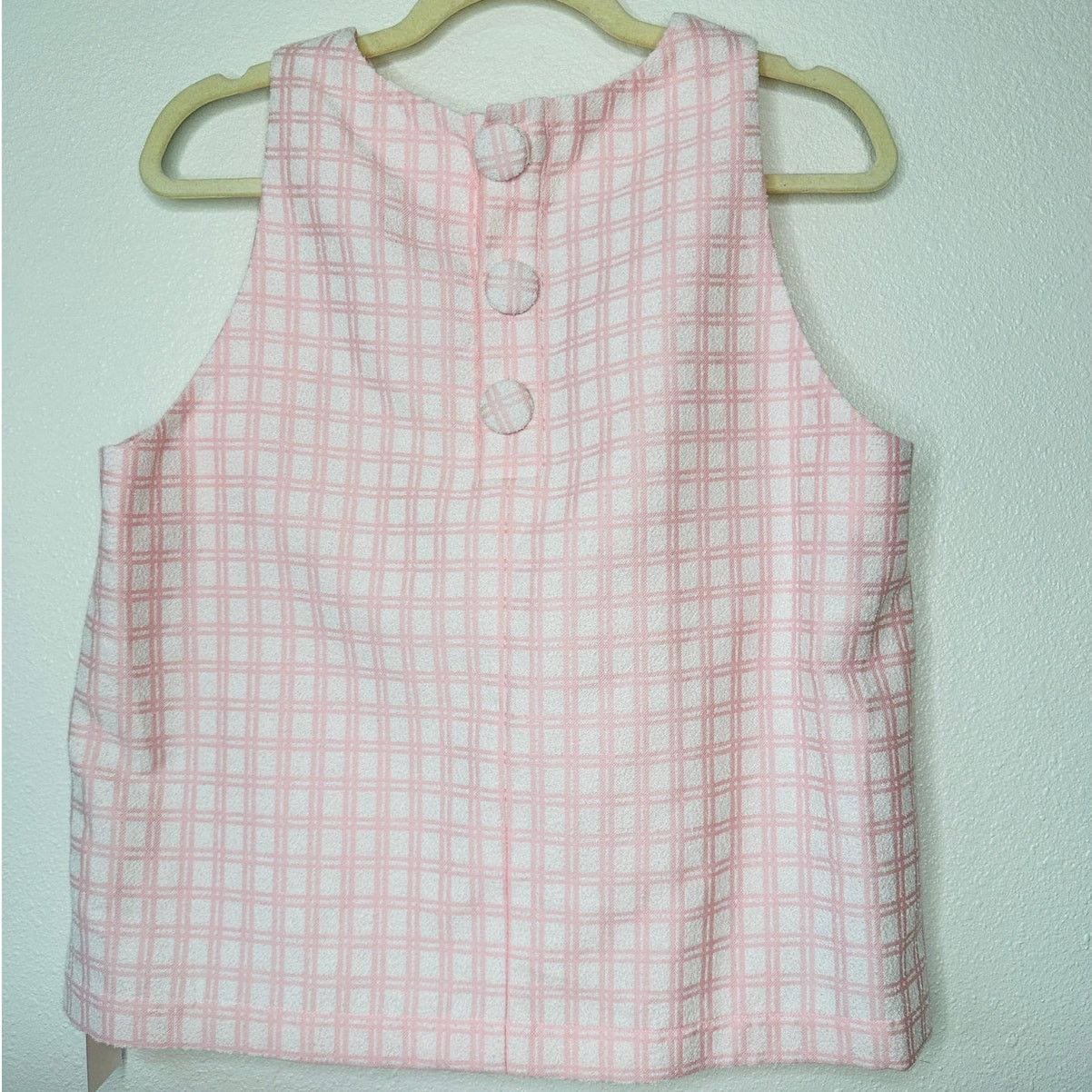 Lisa Marie Fernandez Lisa Marie Fernandez Checked Boucle Back Button Sleeveless 4 Size L / US 10 / IT 46 - 3 Thumbnail