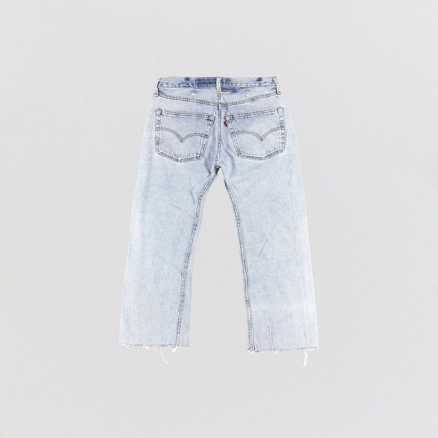Levi's × Vintage Vintage 90s Light Wash Levis 501 Jeans Skull Patch-JM971 Size US 31 - 2 Thumbnail