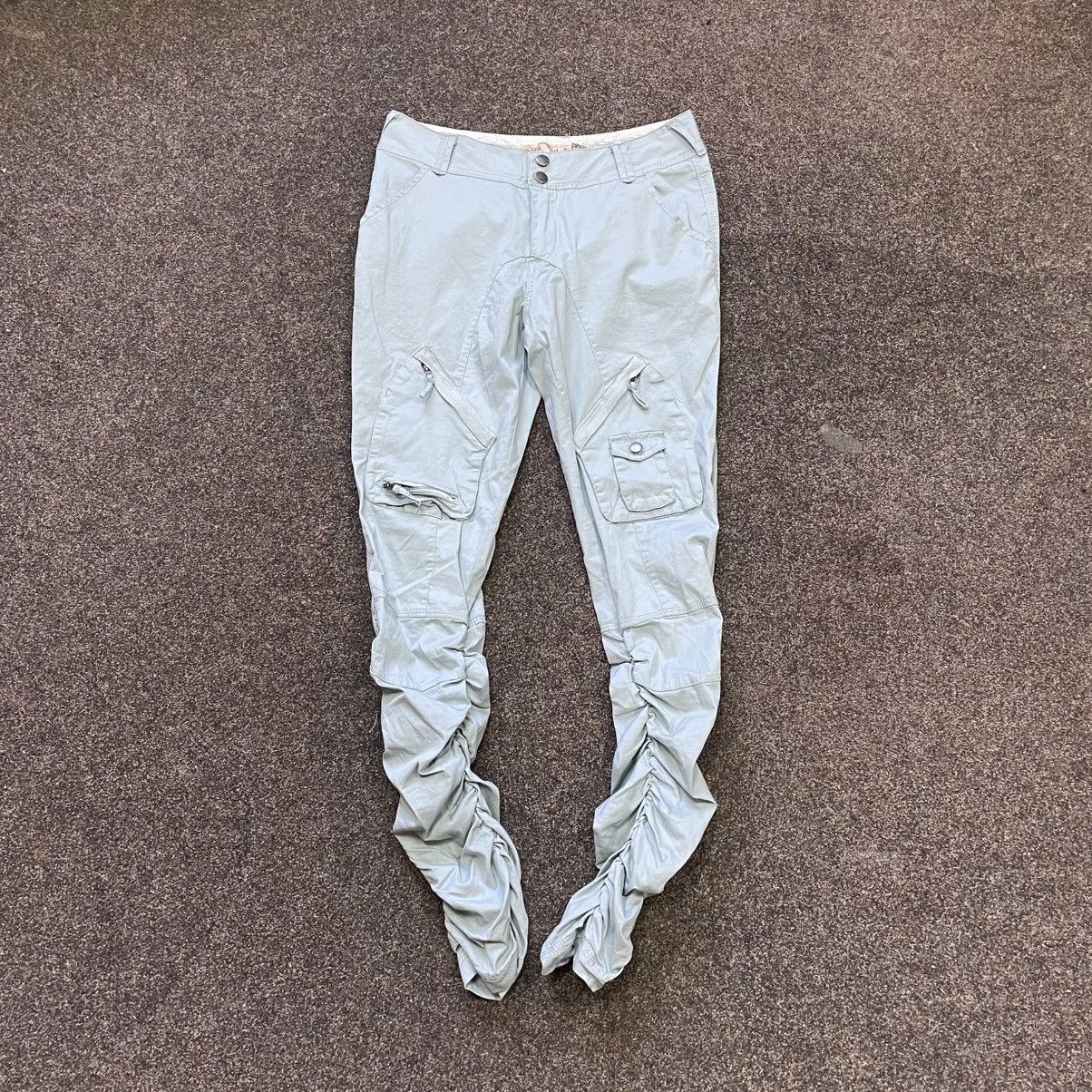 Vintage Y2K Baggy Wide Leg Distressed Cargo Pants Streetwear Logo Size 32" / US 10 / IT 46 - 2 Thumbnail