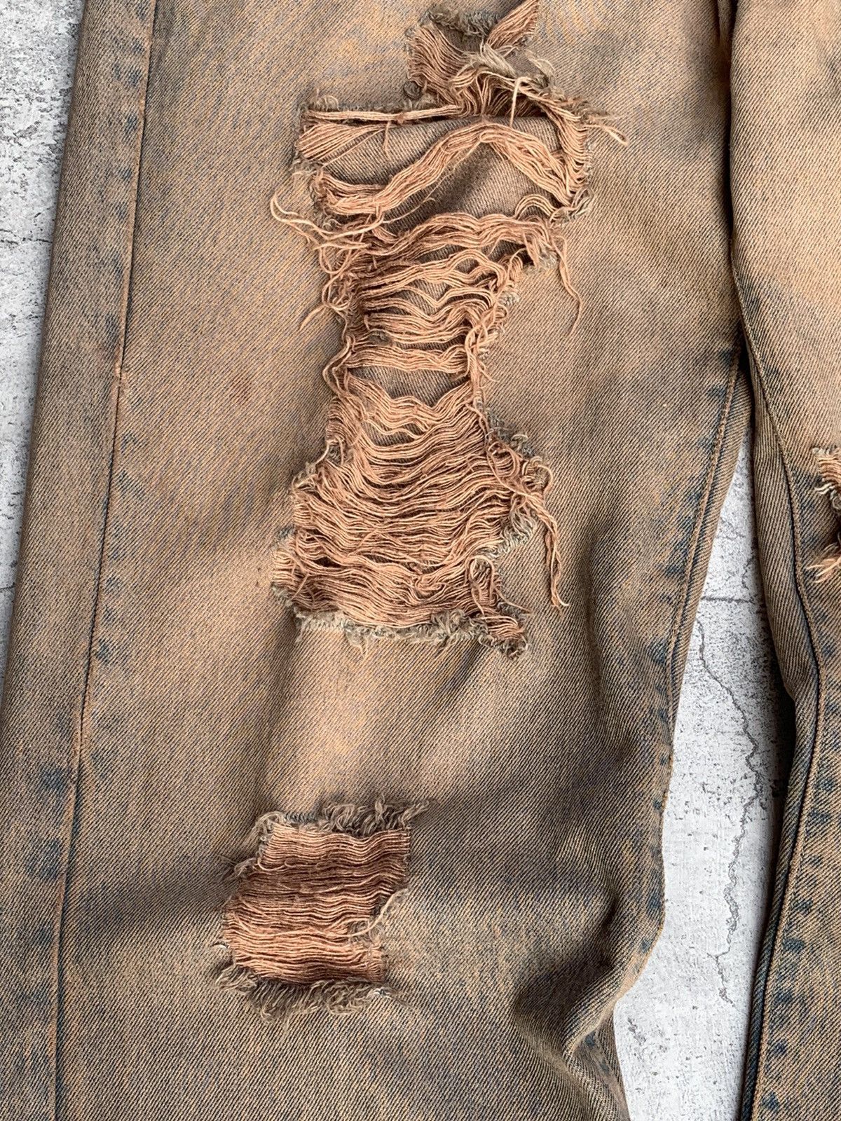 Japanese Brand × Vintage distressed mudwash baggy jeans Size US 39 - 4 Thumbnail