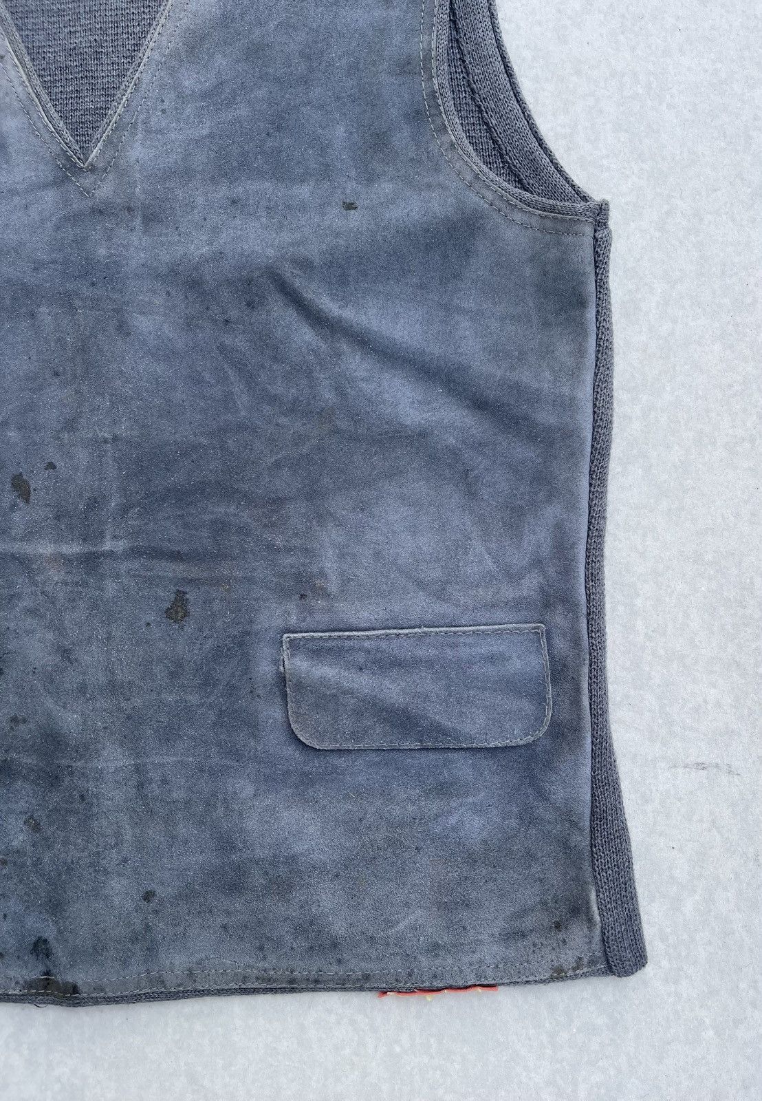 Vintage 🔥Vintage 1956s L.Davide Maglificio Leather+Knit Vest/Jacket Size US S / EU 44-46 / 1 - 6 Thumbnail