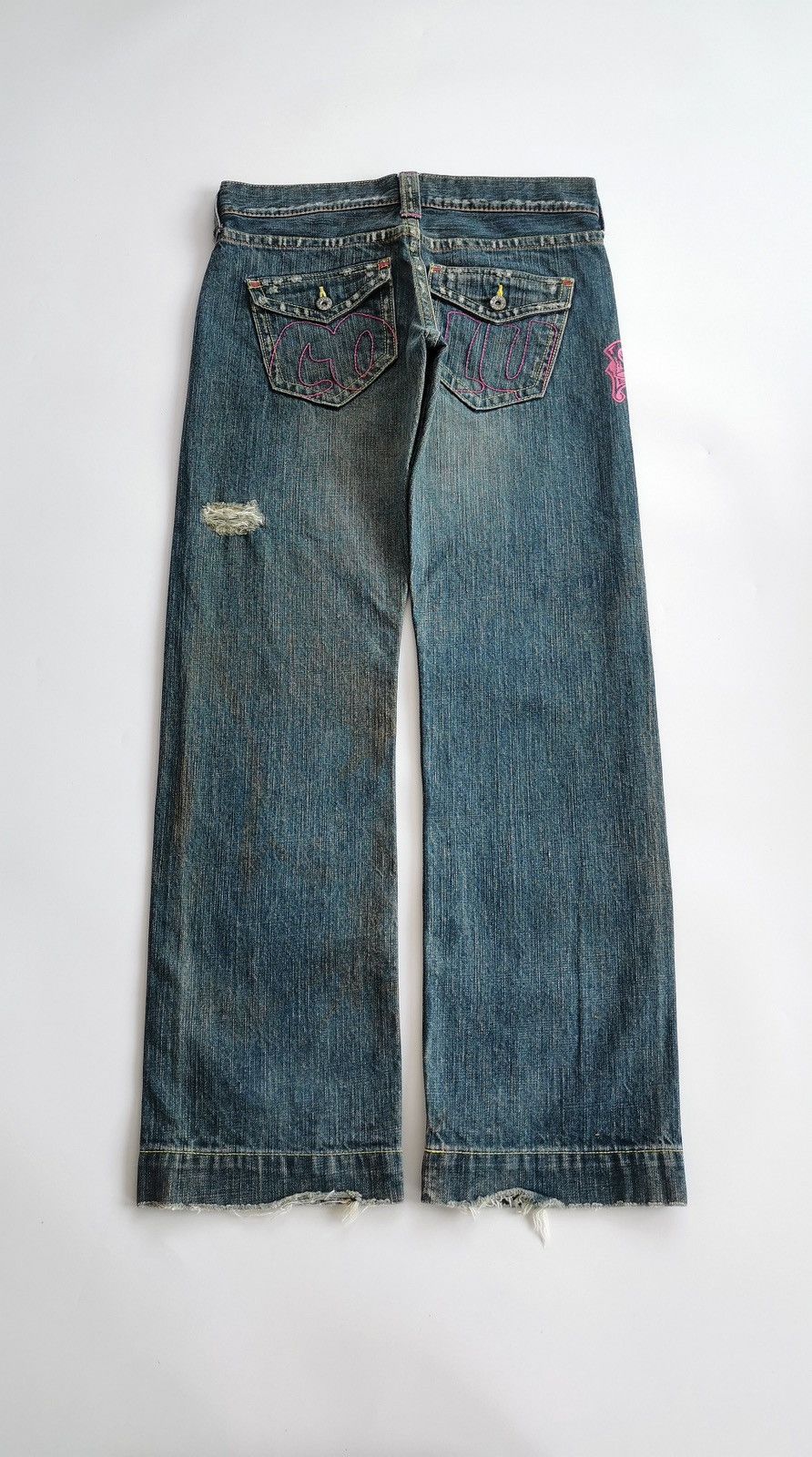 Japanese Brand Cocolulu Japan Print Stitching Denim Jeans Size US 30 / EU 46 - 6 Thumbnail