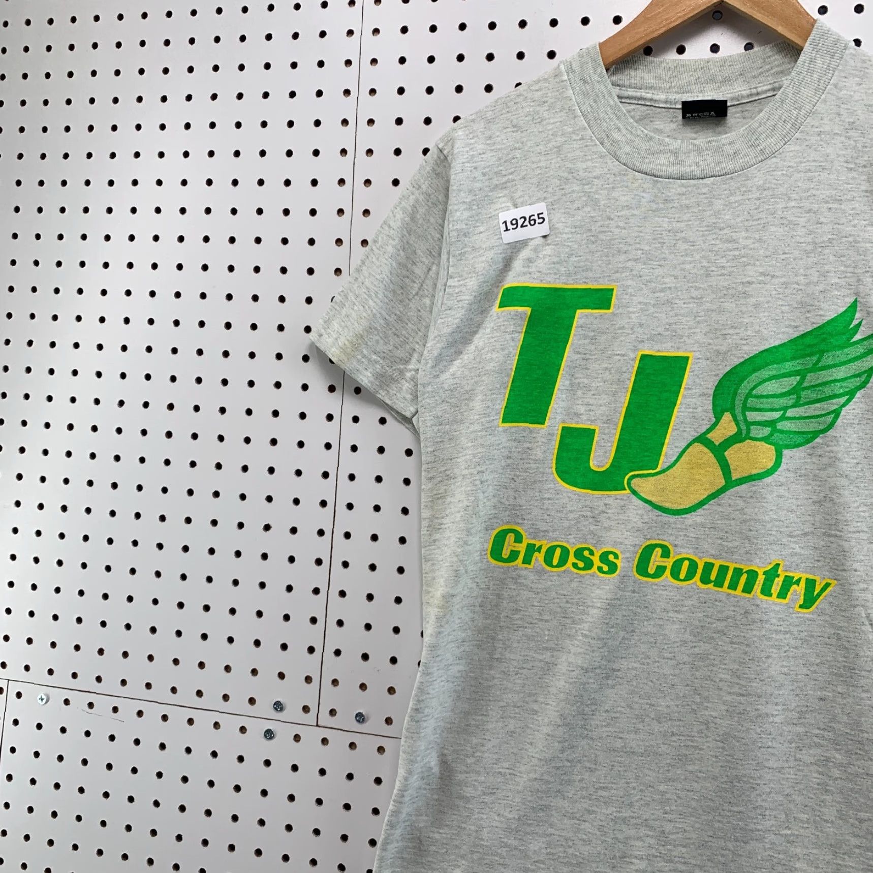 Vintage Vintage Wing Foot Shirt Single Stitch Gray TJ Cross Country Mens M 17.5x27.5 Size US M / EU 48-50 / 2 - 7 Thumbnail