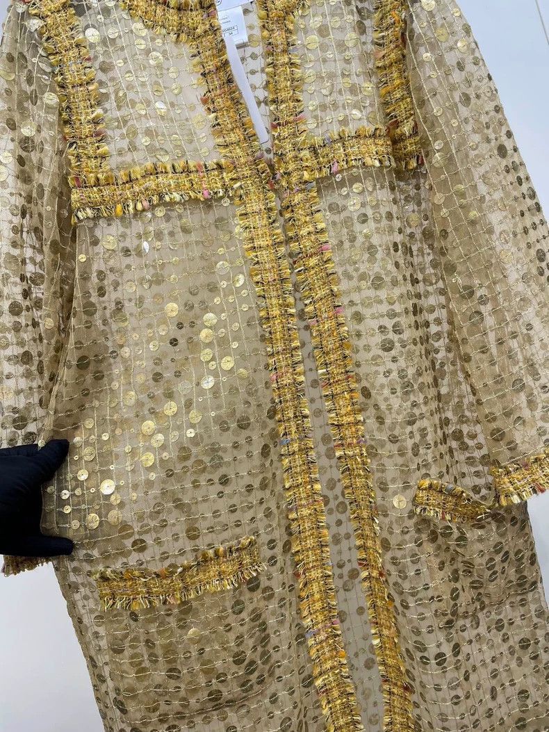 Chanel Chanel Gold Sequined Fringe Top -2505 Size US XS / EU 42 / 0 - 4 Thumbnail