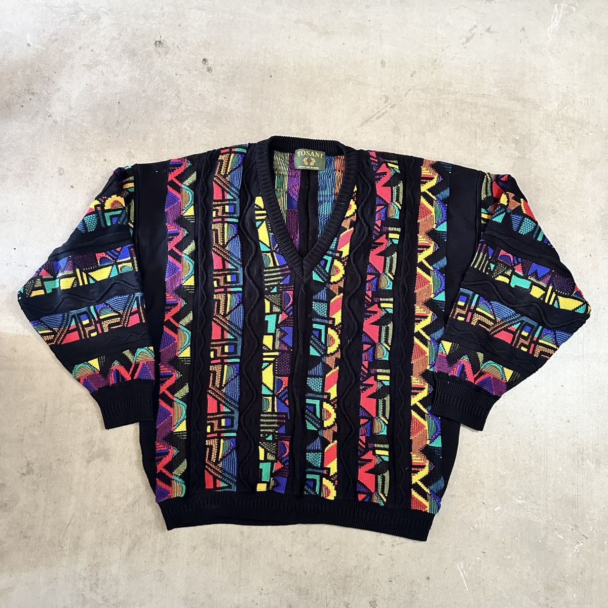 Coogi × Vintage Vintage Tosani Canada Coogi Style Sweater Men's L 3D Knit Size US L / EU 52-54 / 3 - 2 Thumbnail