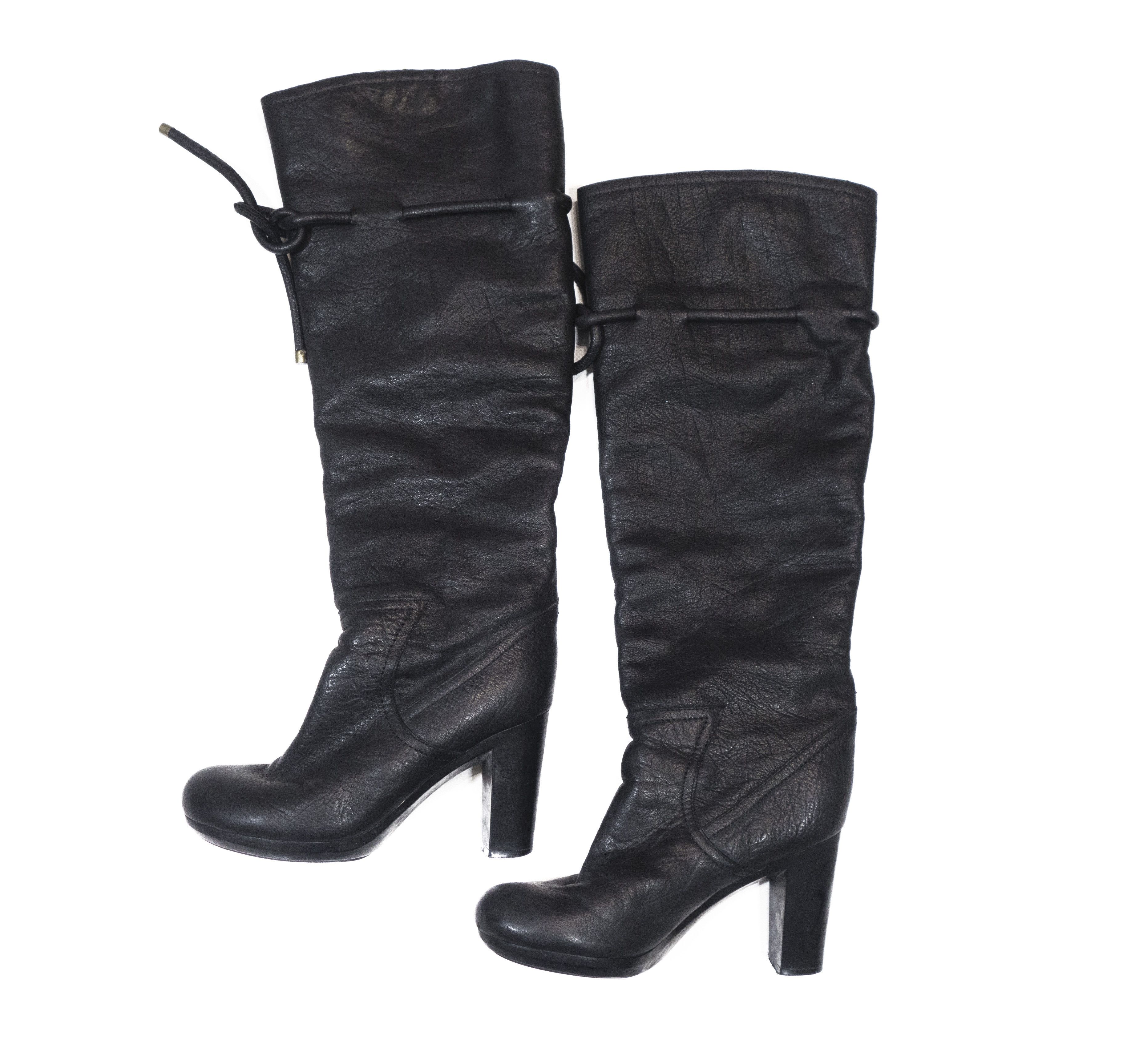 Chloe 00S Leather Insulated High Heeled Boots Vintage Size US 7 / IT 37 - 2 Thumbnail