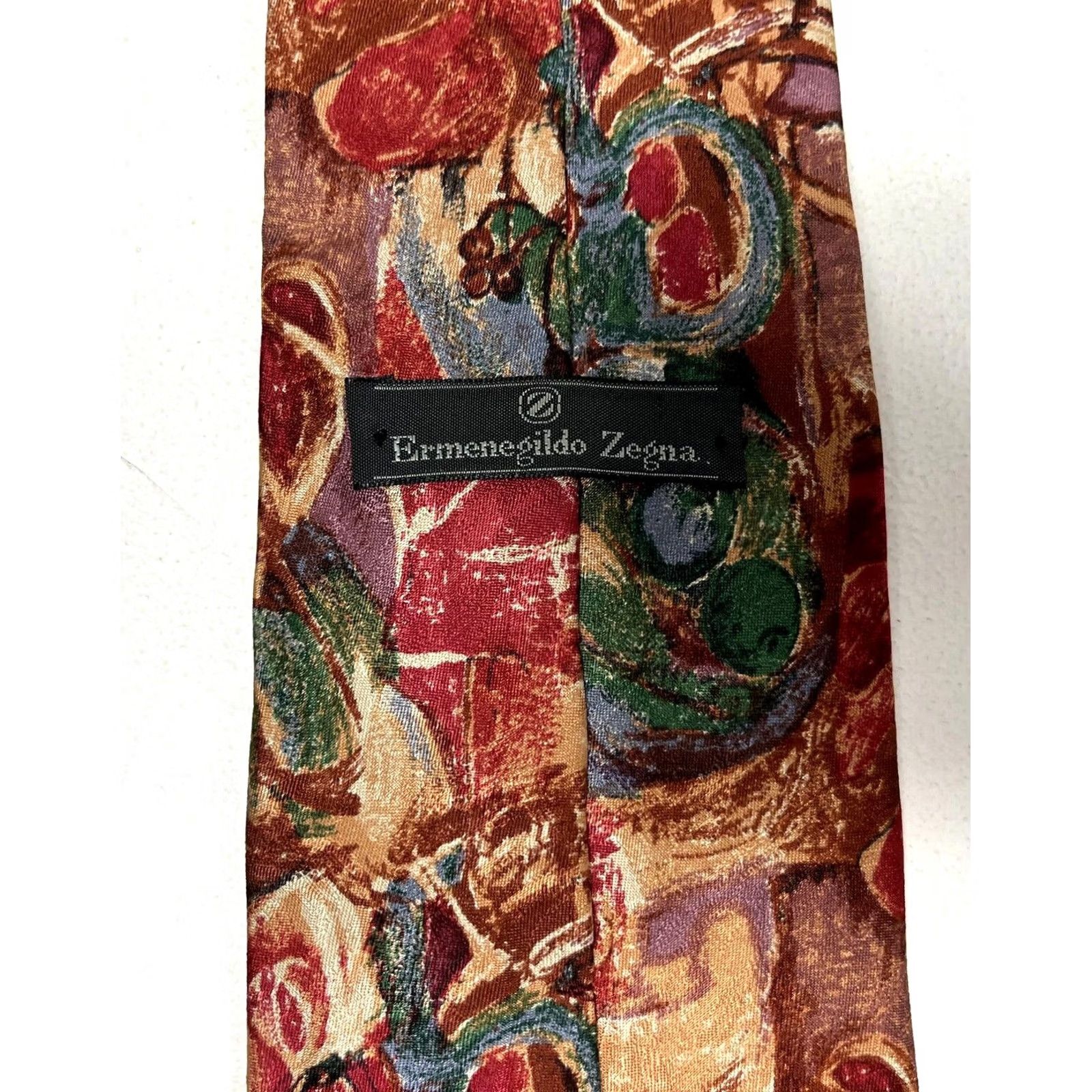 Ermenegildo Zegna Ermenegildo Zegna Tie Silk Luxury Abstract Made in Italy Men's Size ONE SIZE - 6 Thumbnail