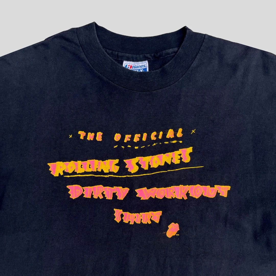 Band Tees × Hanes × Vintage Rolling Stones 1986 80s Vintage Dirty Workout Olga T-Shirt Size US XL / EU 56 / 4 - 3 Thumbnail