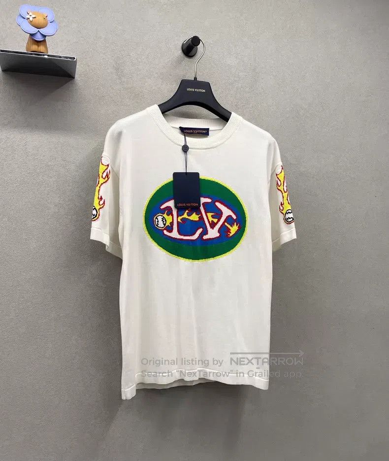Louis Vuitton Louis Vuitton White flame baseball Logo knit short sleeve Size US S / EU 44-46 / 1 - 3 Thumbnail