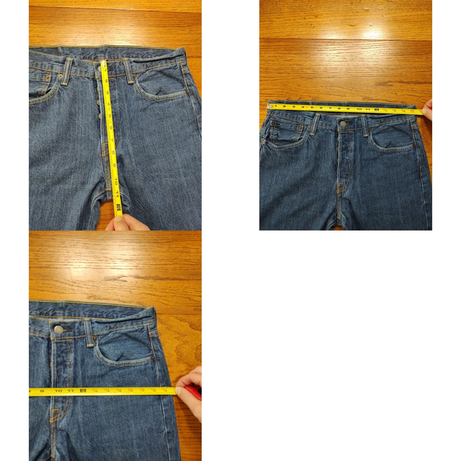 Levi's Levi's 501 Jeans Straight 32x31 Button Fly Blue Denim Western Cowboy Men's Regular Jeans Size US 32 / EU 48 - 9 Thumbnail