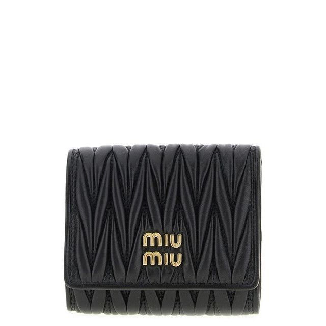 MIU MIU Black Nappa Leather Wallet New & Authentic