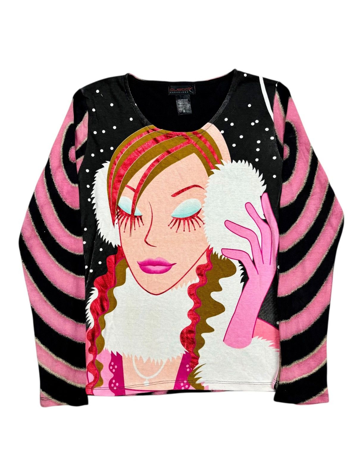 Custo Barcelona 2000s Custo Barcelona - It Girl Printed Face Top Size M / US 6-8 / IT 42-44 - 1 Thumbnail