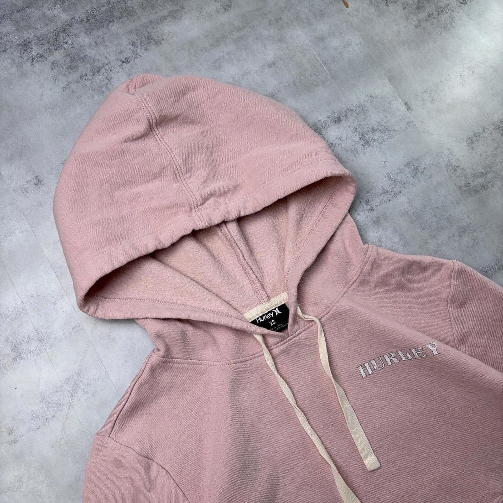 Hurley Y2K Pink Hurley Grunge Surfwear Boxy Hoodie Size XS / US 0-2 / IT 36-38 - 5 Thumbnail