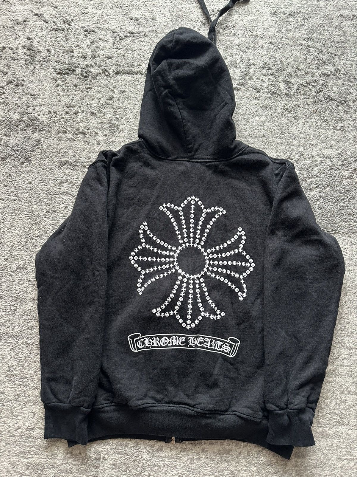 【S】Chrome Hearts CH Plus Hoodie Chrome Hearts Chrome Hearts CH Plus Scroll Zip Up Hoodie