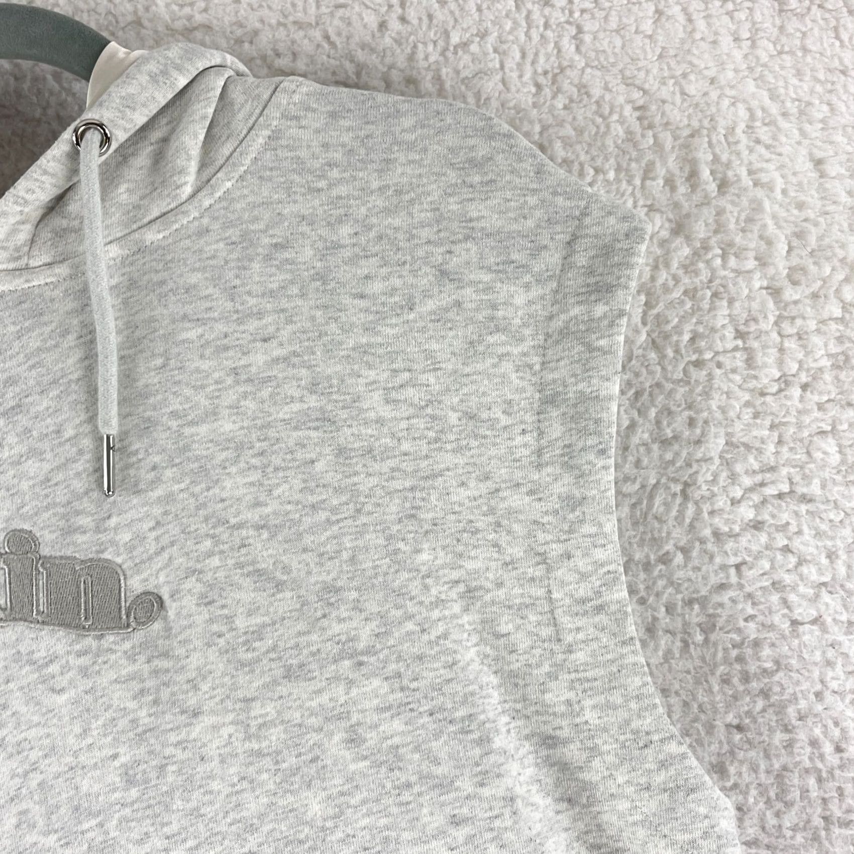 Skin Kin Pullover Sweatshirt Unisex Adults M Gray Heathered 100% Cotton Sleeveless Hooded Lined Pockets Casual Modern Knit Winter Spring Summer Fall Size M / US 6-8 / IT 42-44 - 5 Thumbnail