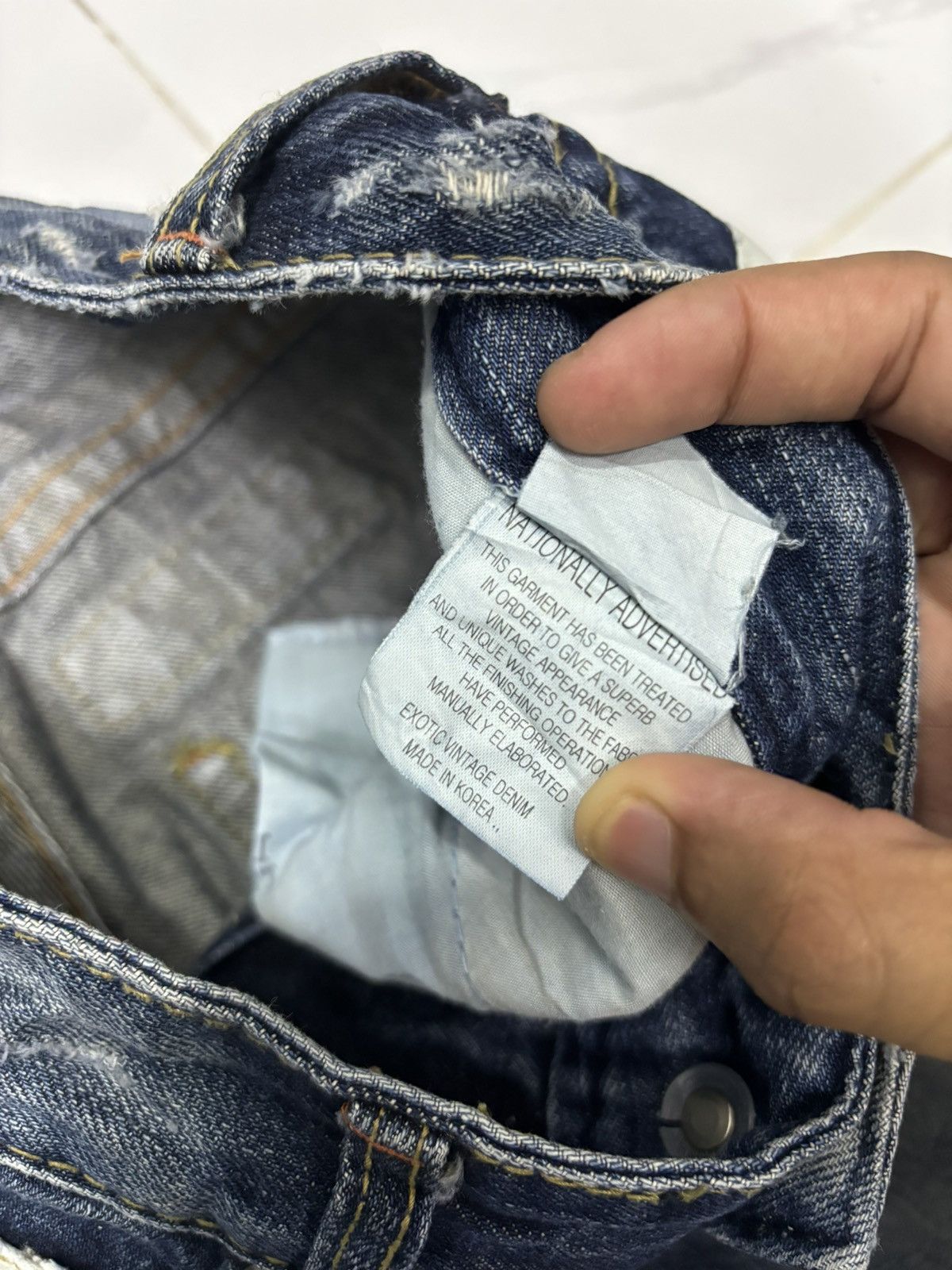 Japanese Brand 🔥VINTAGE LOLITA BY CONCERT CLUB DISTRESSED DENIM JEANS Size 30" / US 8 / IT 44 - 11 Thumbnail