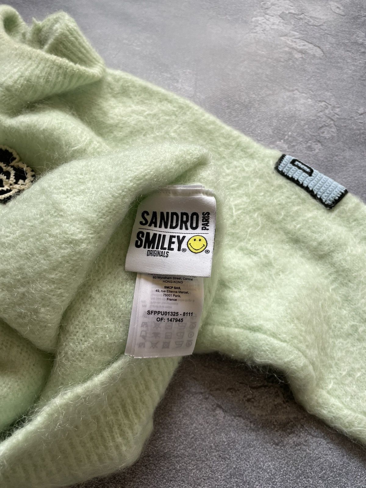 Sandro Sandro Paris x SMILEY Tally Patch Luxury Sweater Size XXS / US 00 / IT 34 - 6 Thumbnail