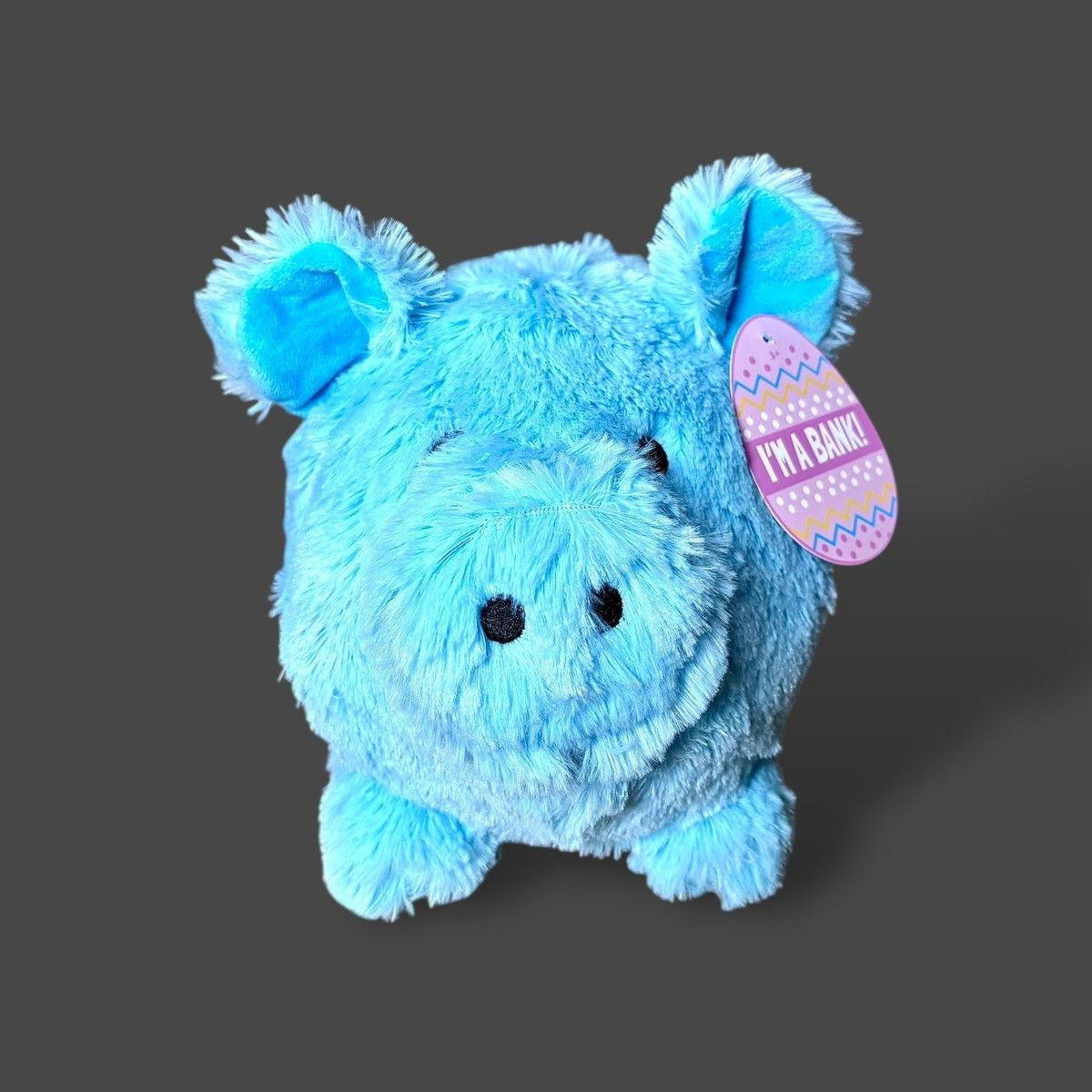 Other Blue Plush Children’s Jumbo Soft Toy Piggy Bank Size ONE SIZE - 5 Thumbnail
