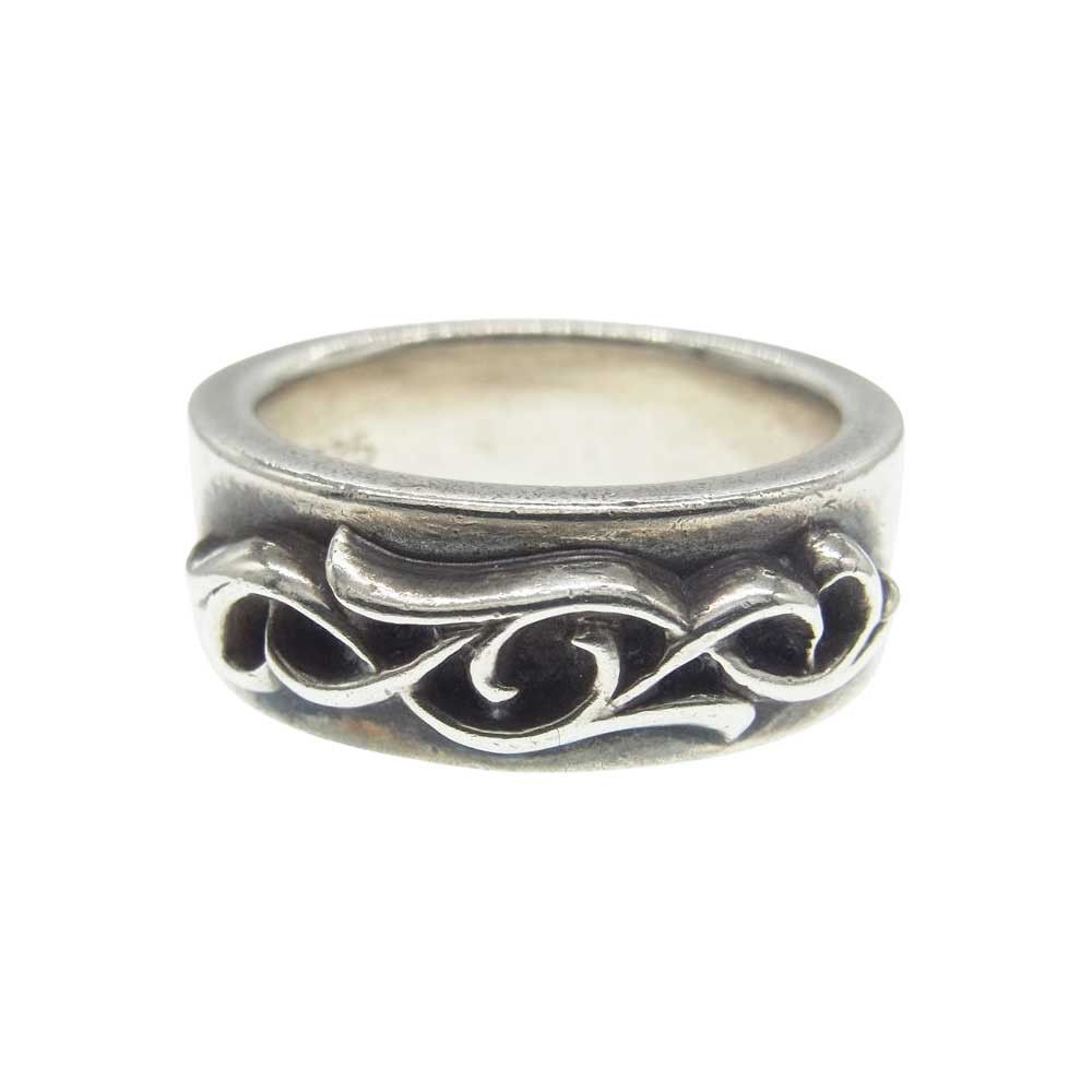 image of Chrome Hearts Double Narrow Vine Band Ring - Size 10.5 in Silver, Men's