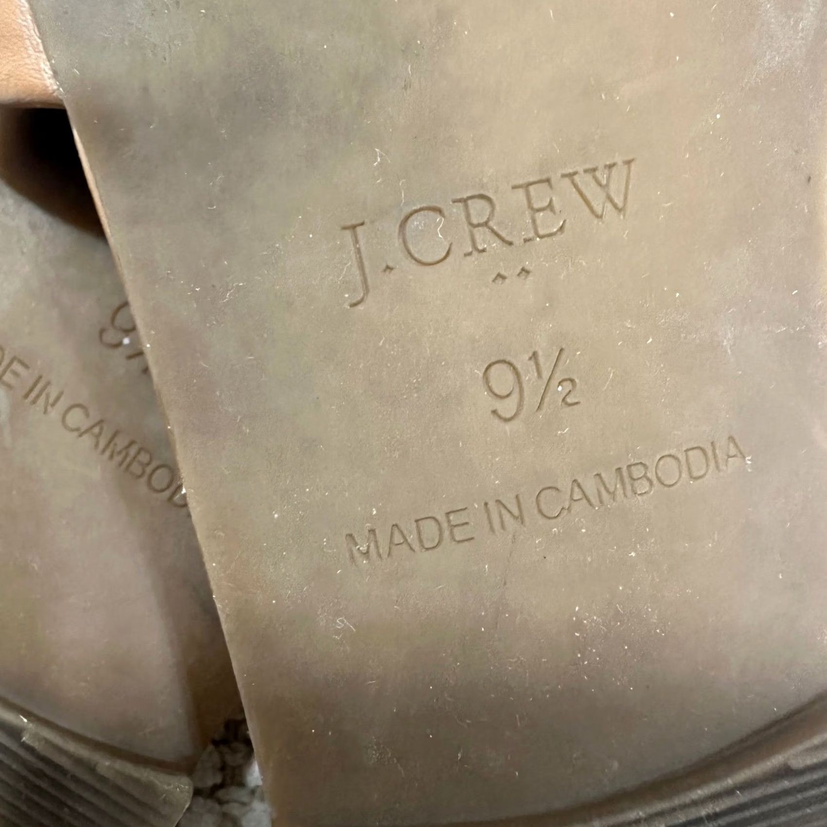 J.Crew J.Crew Womens Ruched Leather Slide Sandals Cognac Brown Flat Open Toe 9.5 Size US 10 / IT 40 - 7 Thumbnail