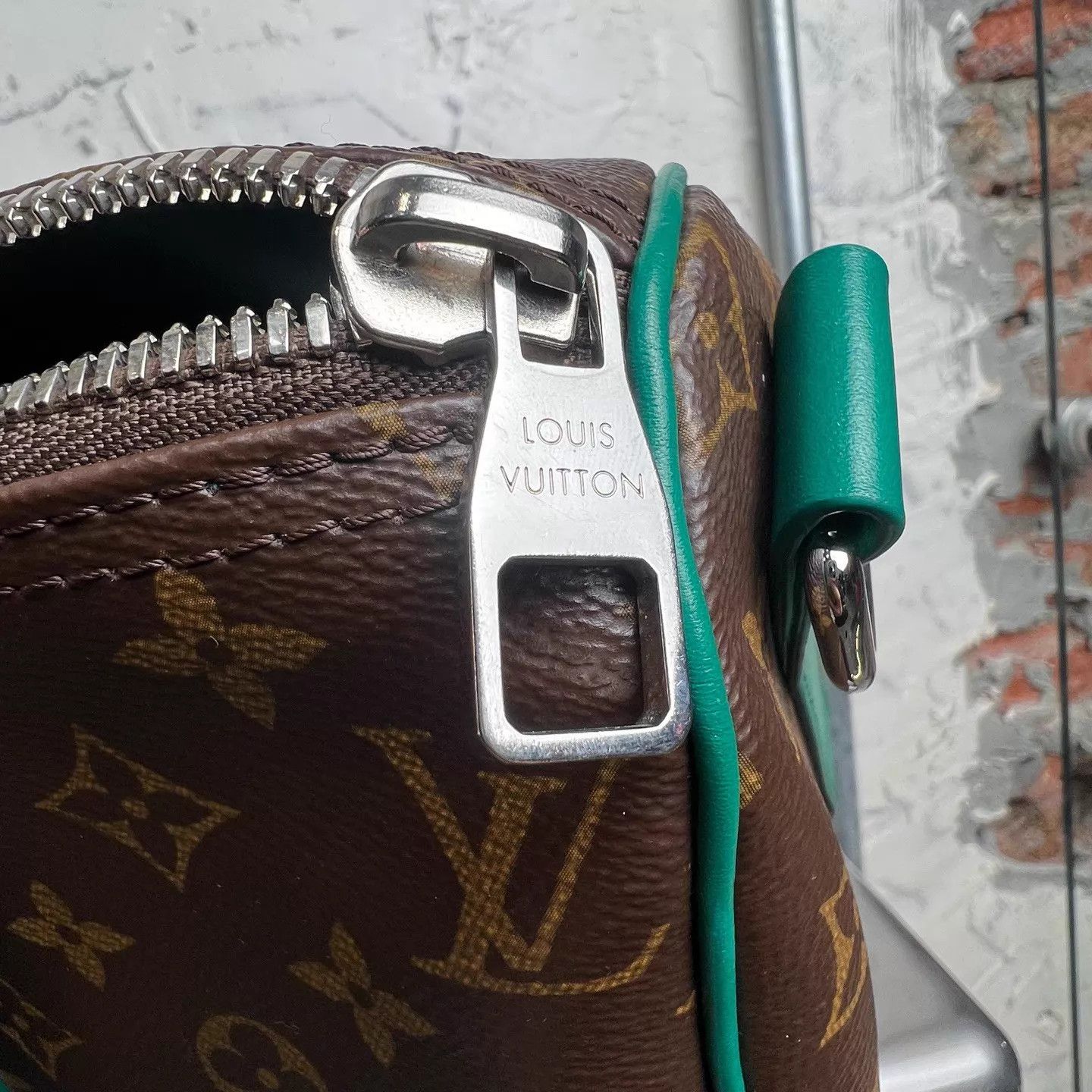 Louis Vuitton LV Monogram Green Trim Keepall 35 Crossbody Bag Size ONE SIZE - 7 Thumbnail