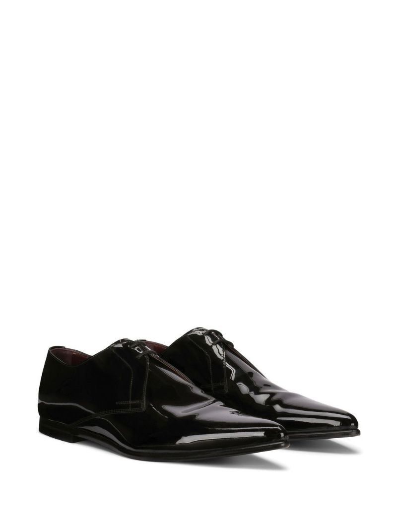 Dolce & Gabbana o1y0125 Flat Laced Shoes in Black Size US 7 / EU 40 - 2 Thumbnail