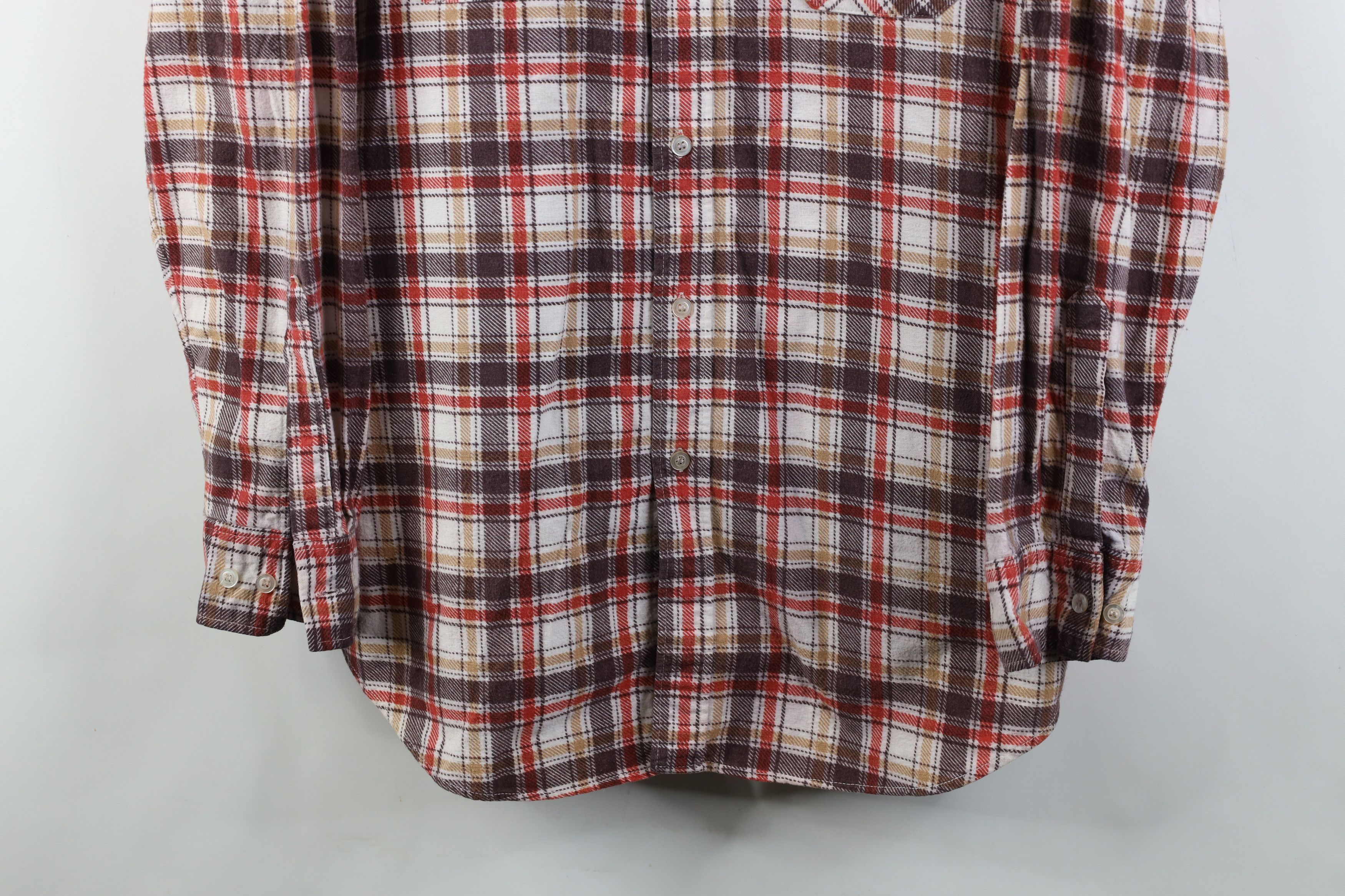 Vintage Vintage 70s Streetwear Heavyweight Button Shirt Plaid Size US XL / EU 56 / 4 - 3 Thumbnail