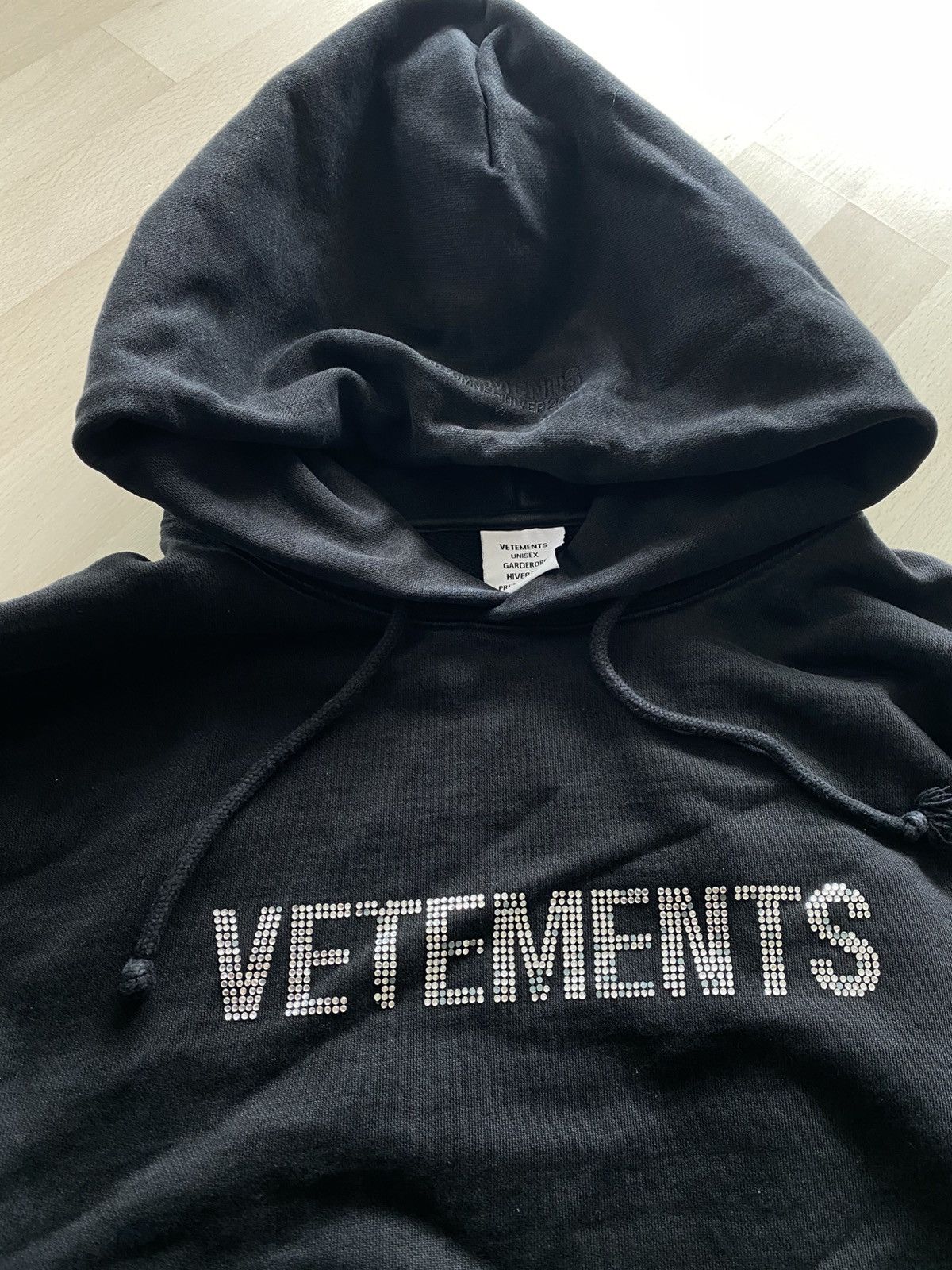 Vetements Vetements Rhinestones Logo Dense Hoodie Size US L / EU 52-54 / 3 - 3 Thumbnail