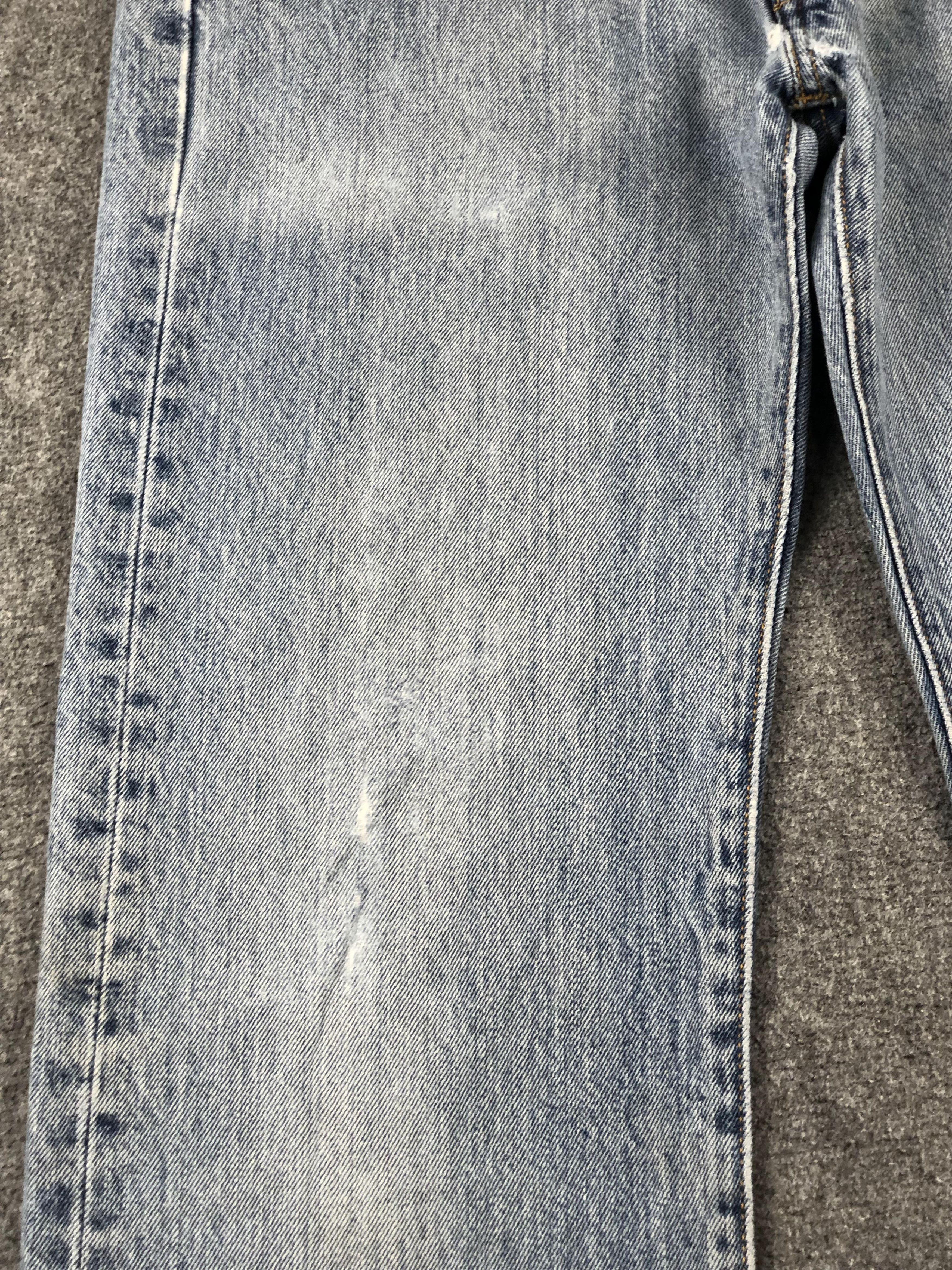 Levi's × Vintage Vintage Cropped Levis 501 Faded Blue Jeans DP2235 Size US 33 - 12 Thumbnail
