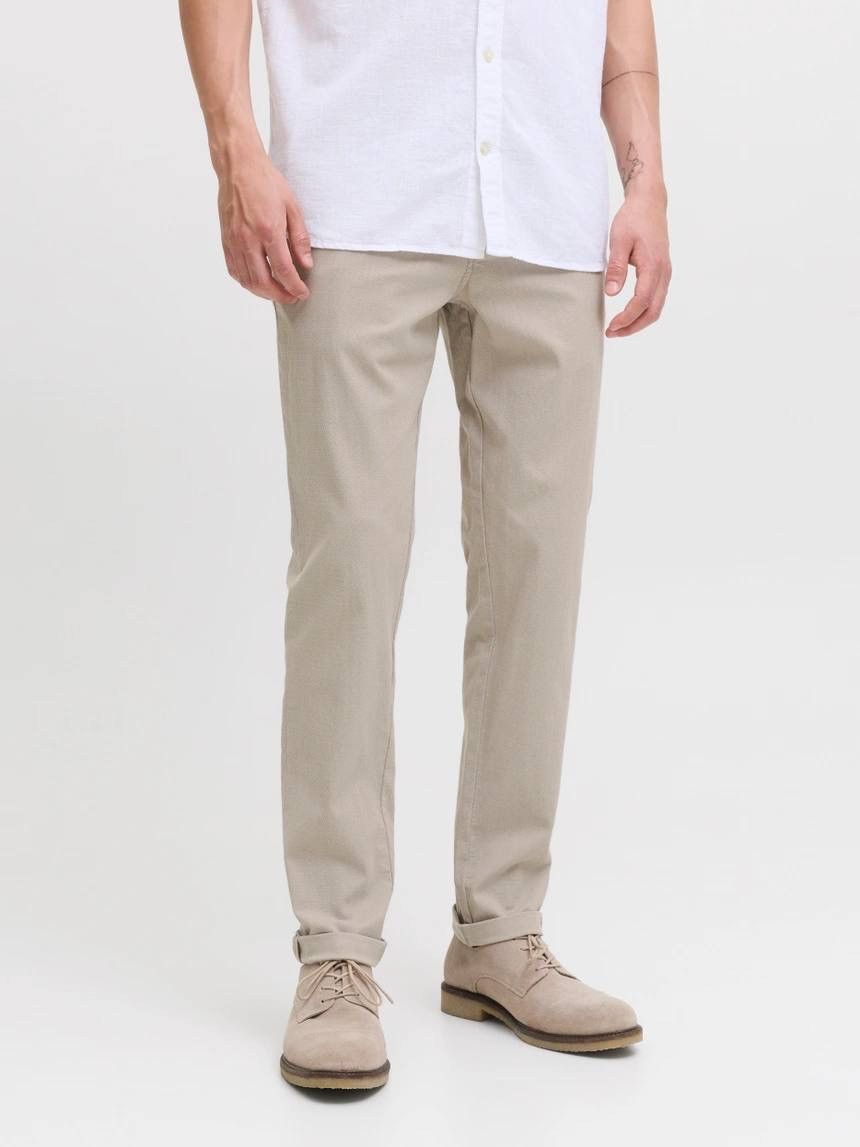 Jack & Jones Jack & Jones Mens Beige Cream Chino Trousers Pants Size US 31 - 1 Thumbnail