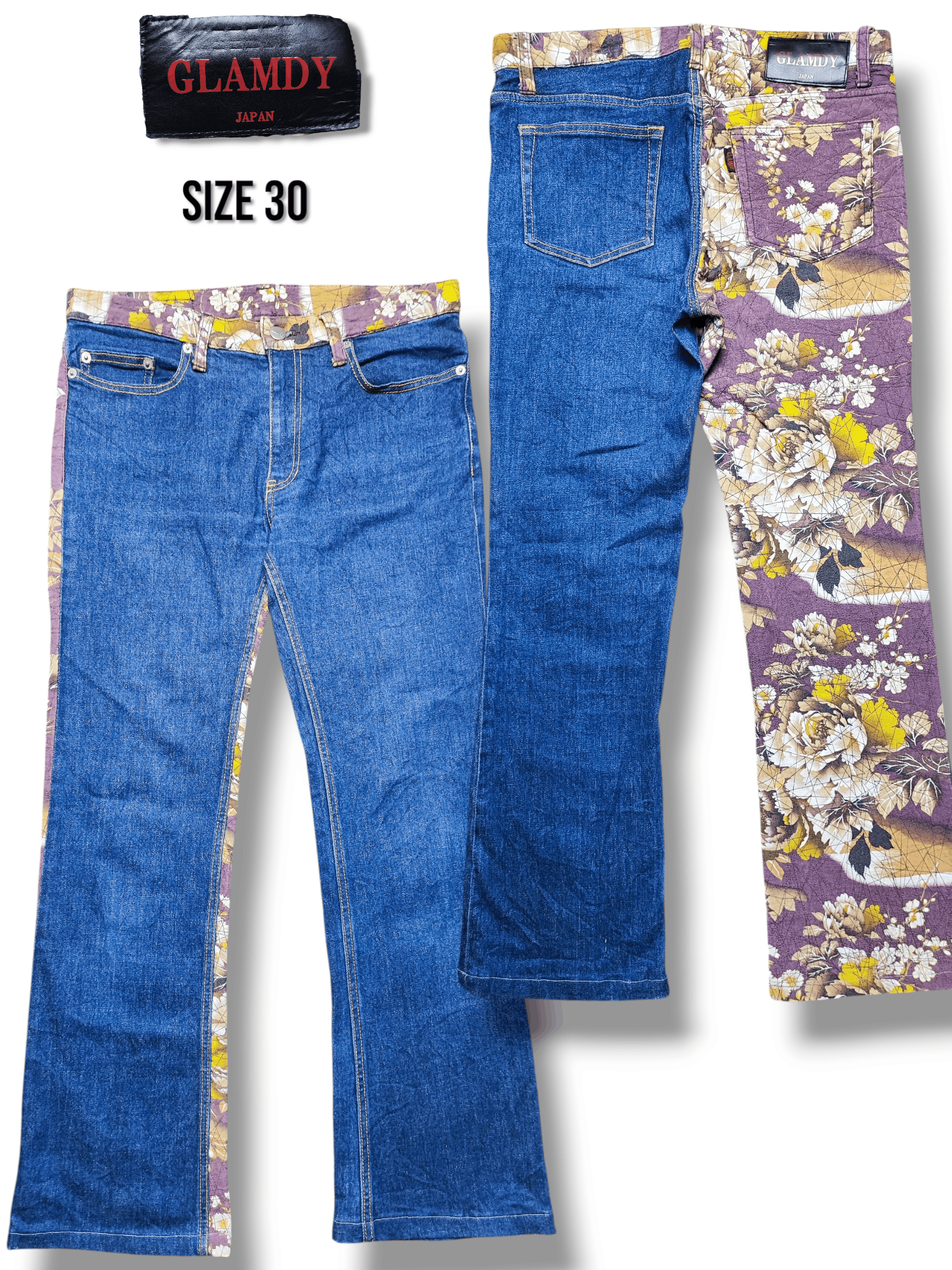 Japanese Brand Glamdy Full Print Flower Motive Hybrid Restructure Size US 30 / EU 46 - 1 Thumbnail