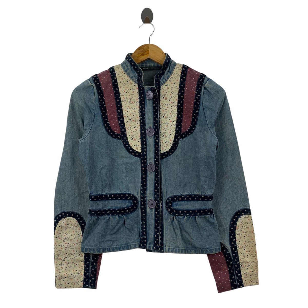 Marc Jacobs MARC JACOBS United States Brand Patchwork Style Jeans Jacket Size S / US 4 / IT 40 - 1 Thumbnail