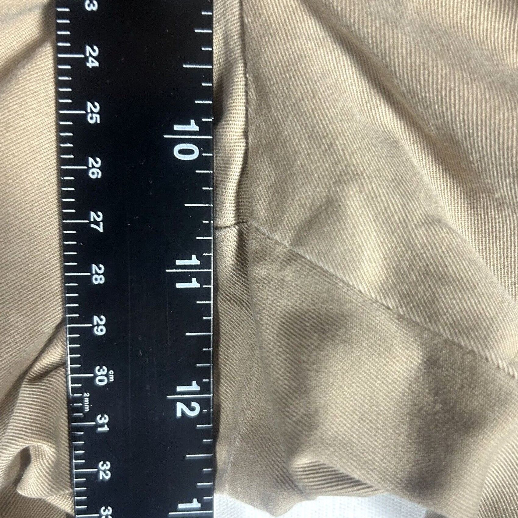 Gap Gap Womens Ankle Pants Size 12 Tall Brown Khaki Beige Mid Rise 12T Straight Pockets Belt Loops 100% Cotton Size 34" / US 12 / IT 48 - 5 Thumbnail