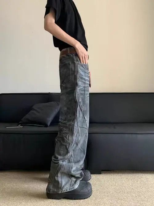 VIBE Vintage dirty dye baggy street hip hop y2k jeans Size US 30 / EU 46 - 7 Thumbnail
