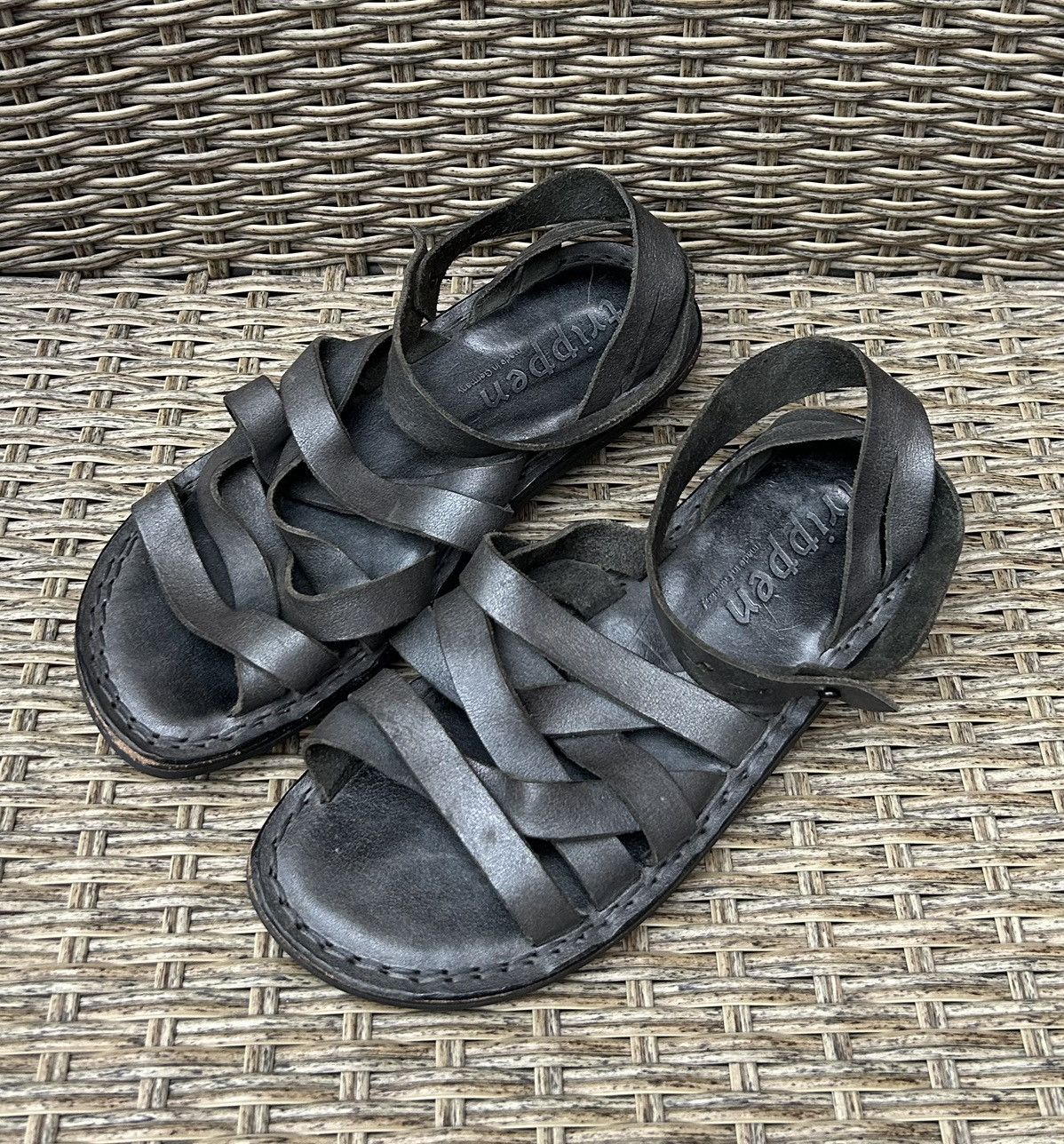 Trippen Trippen Swamp F Black Leather Sandals Size 36 Size US 6 / IT 36 - 2 Thumbnail