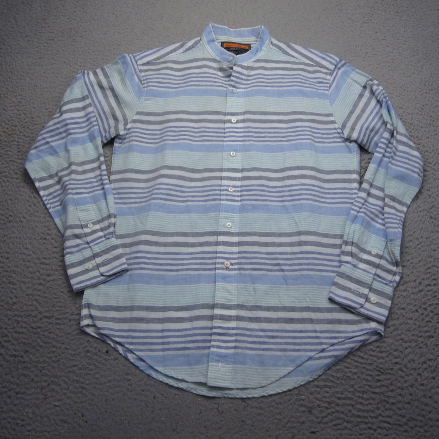 Vintage Ball And Buck Shirt Men Small Blue Button Up The Scout Shirt Linen Made In USA Size US S / EU 44-46 / 1 - 2 Thumbnail