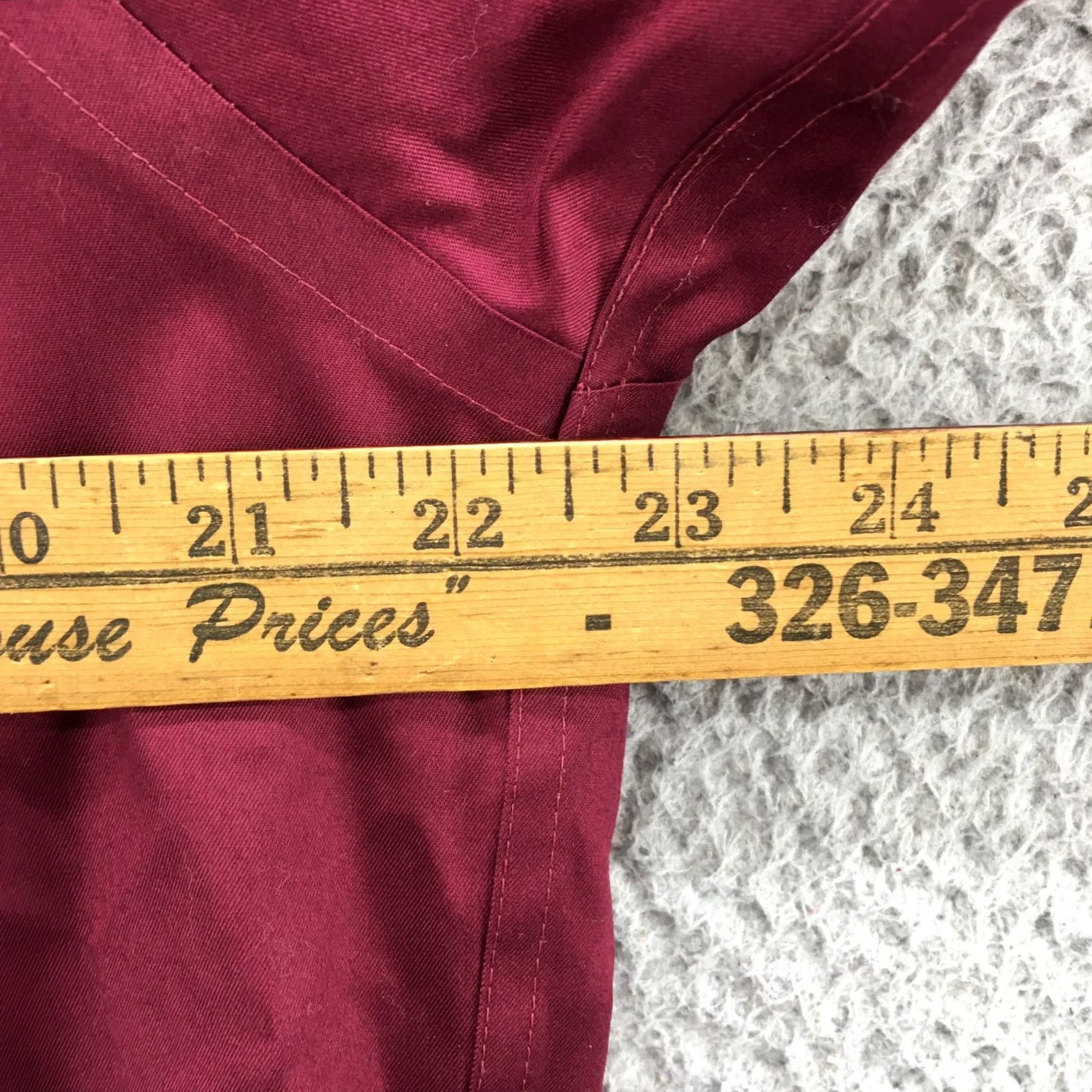 Kenneth Cole Kenneth Cole Dress Shirt Mens S Burgundy Cotton Button Up Long Sleeve Non-Iron Size 36R - 6 Thumbnail