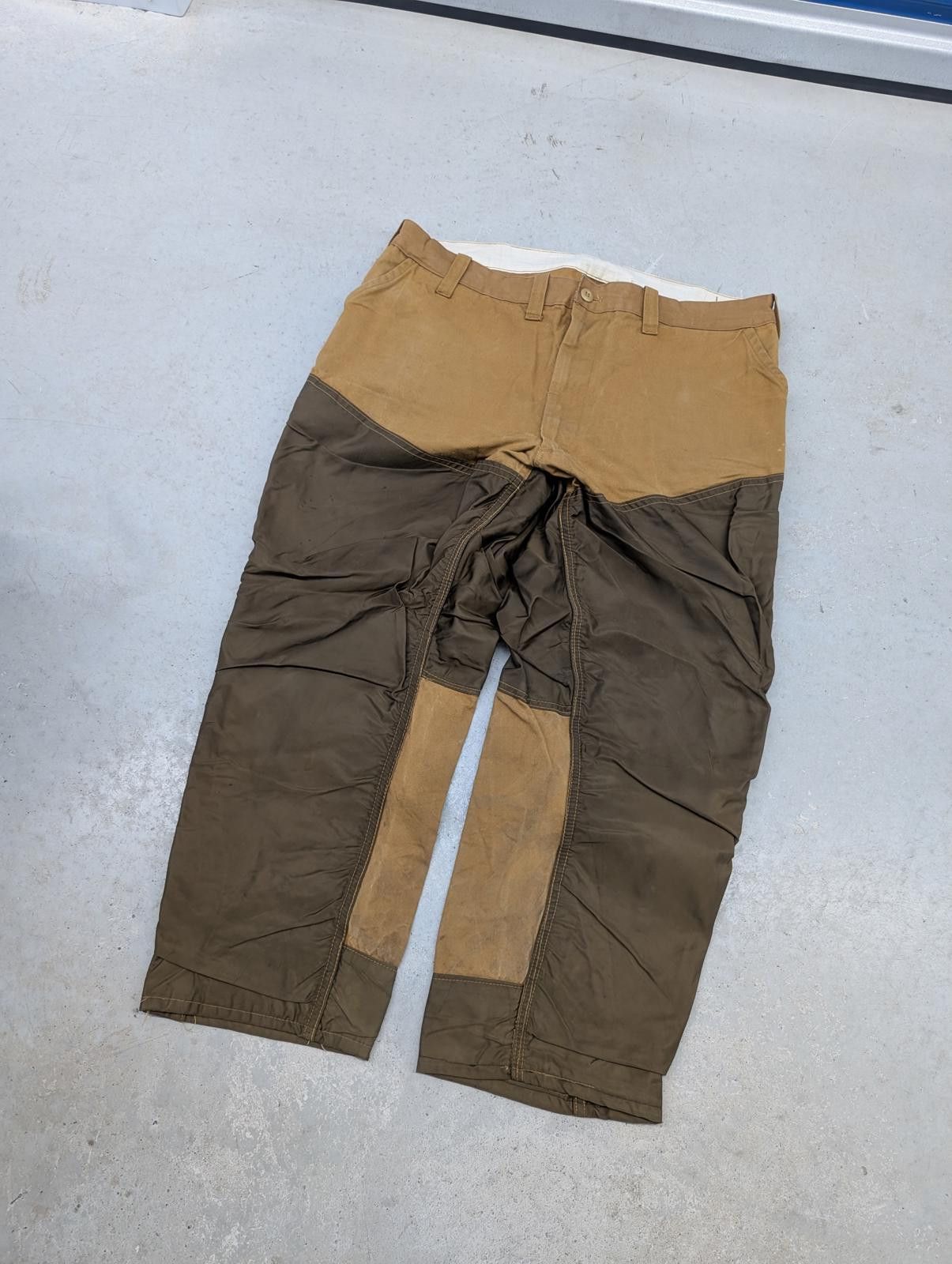 SafTbak Vintage 70s Saftbak Straight Two-Toned Brown Canvas Pants Size US 39 - 1 Thumbnail