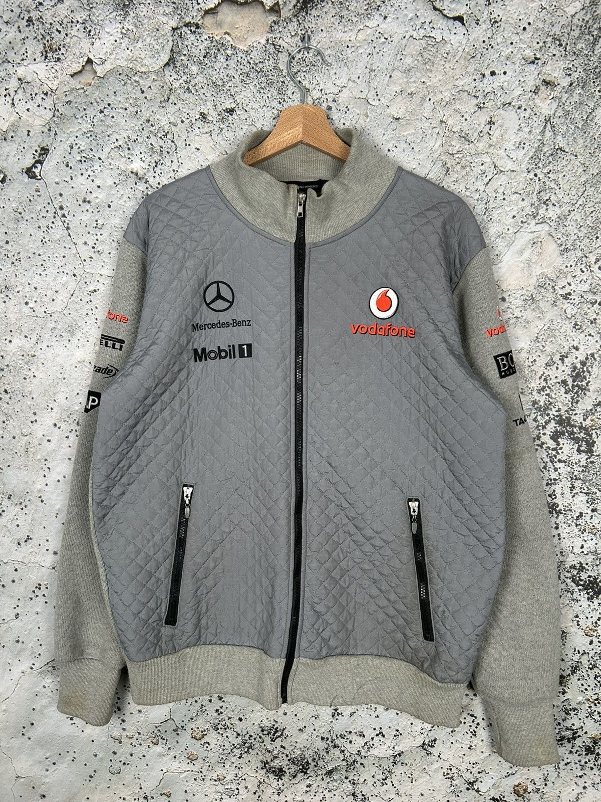 Vintage Vintage Mercedes Benz Vodafone Racing Zip Sweatshirt Size US XL / EU 56 / 4 - 1 Thumbnail