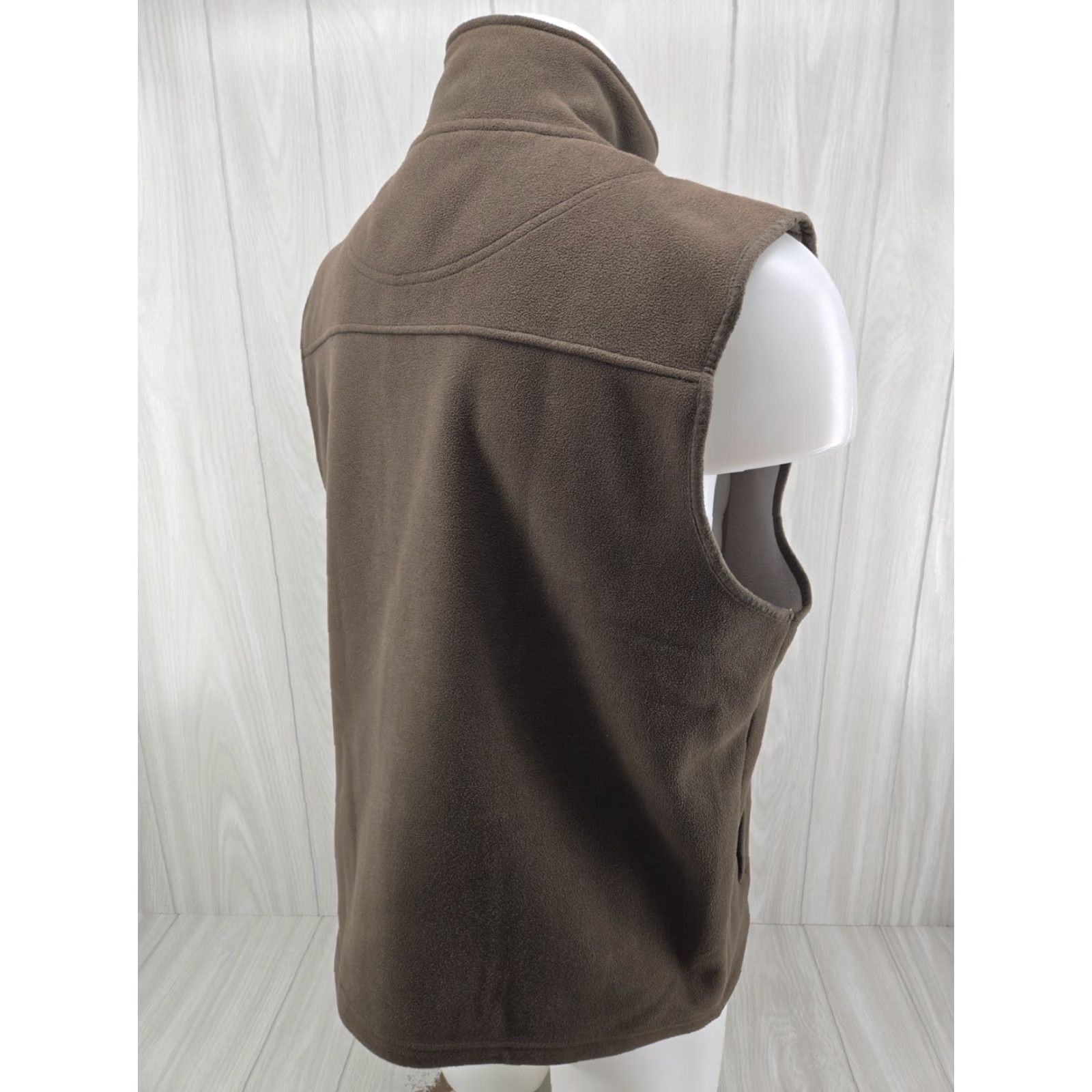 Vintage Fosssa Altec Vest Men’s Medium Brown Green Fleece Lined Full Zip Vest Regular Fit Stand-Up Collar Zipped Pockets All Seasons Size US M / EU 48-50 / 2 - 7 Thumbnail