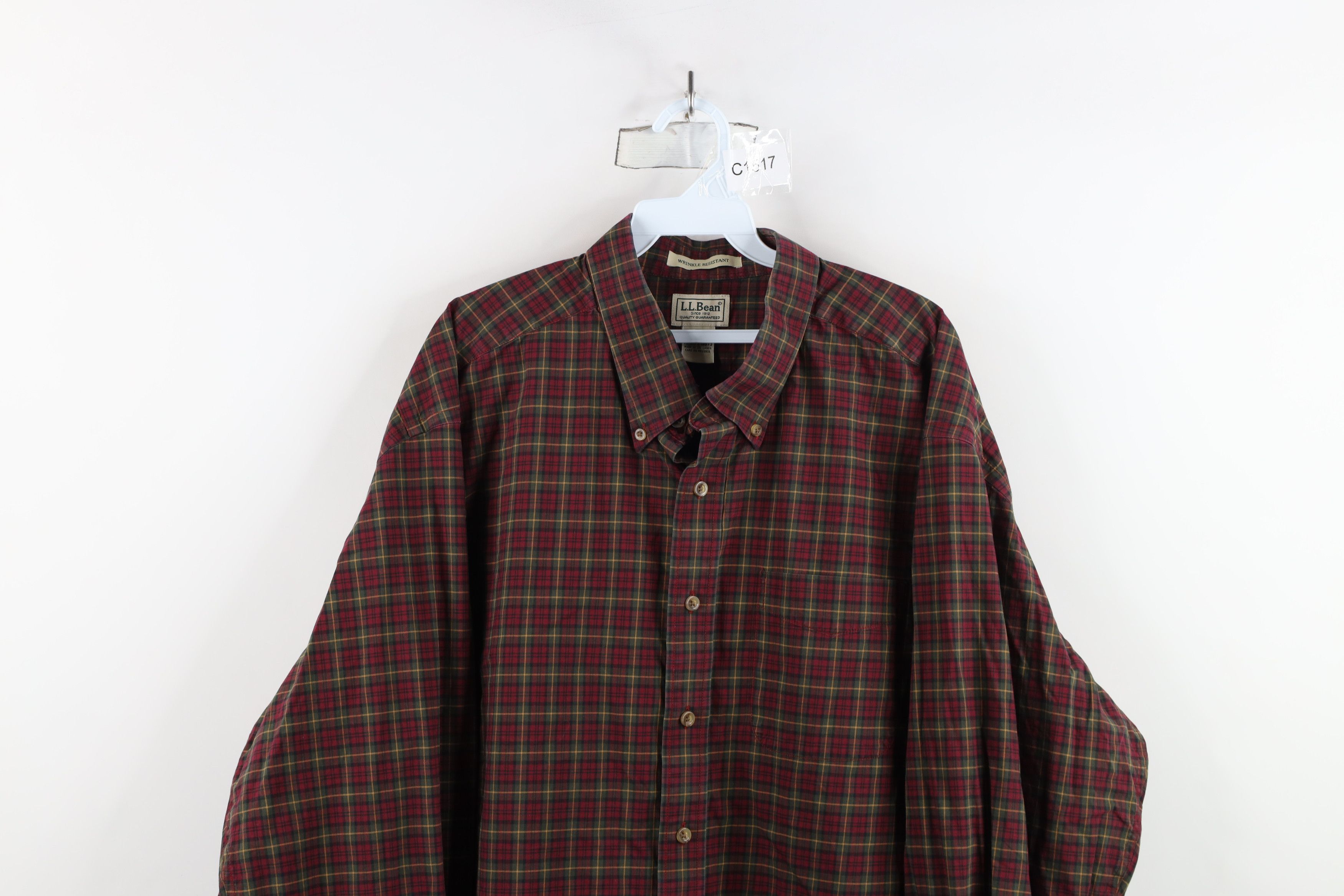 L.L. Bean × Vintage Vintage LL Bean Wrinkle Resistant Collared Button Down Shirt Size US XXL / EU 58 / 5 - 2 Thumbnail