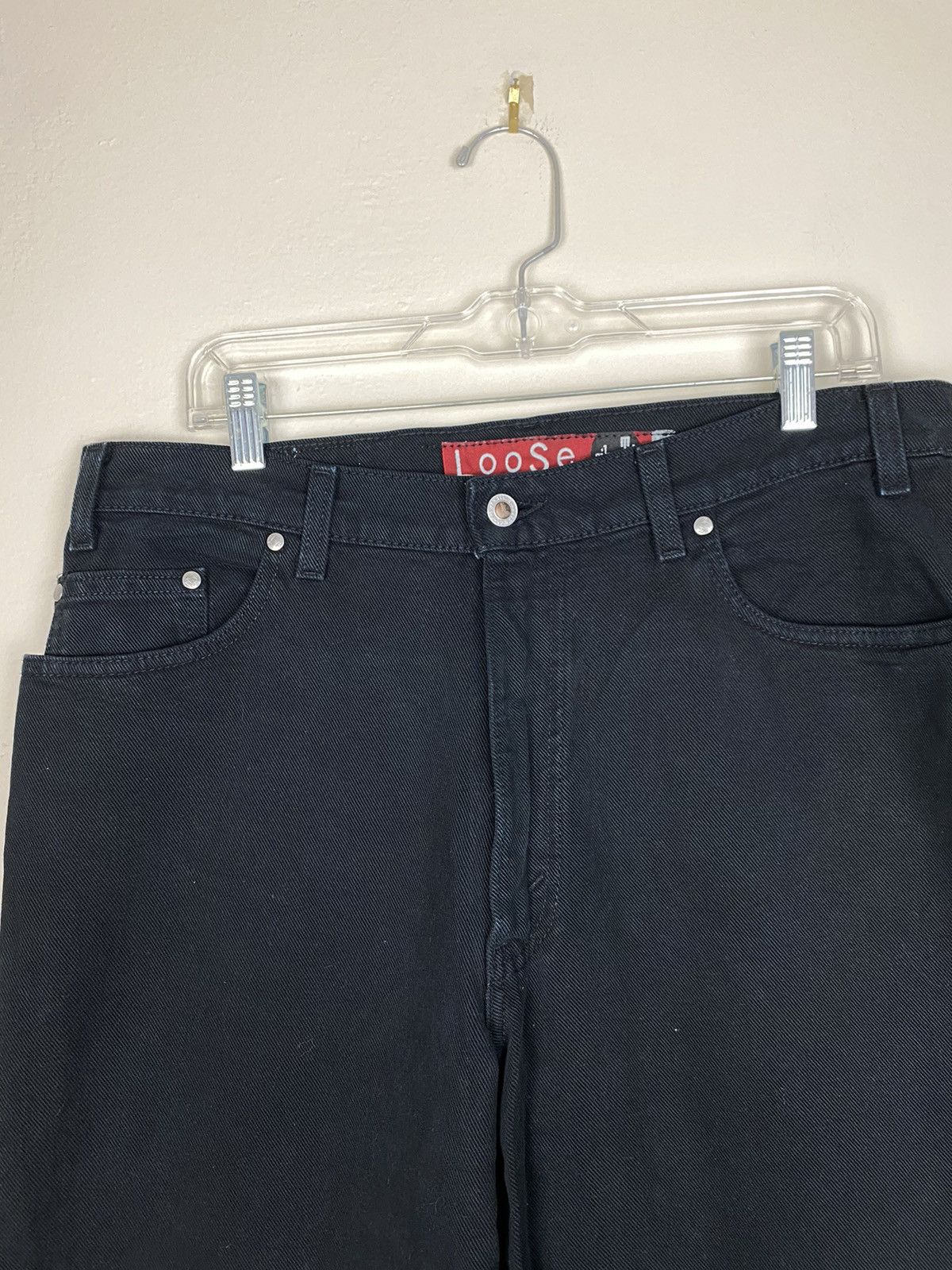Levi's Vintage 1995 Levi’s Silver Tab Loose Black Denim Jeans 90’s Size US 34 / EU 50 - 3 Thumbnail