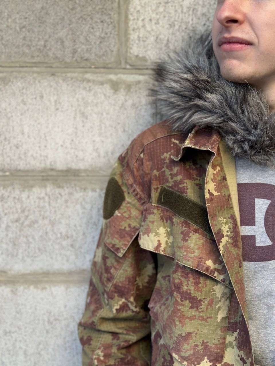 Aeronautica Militare Vintage Italian Army Vegetato Camo Jacket Fur Hood Military Size US M / EU 48-50 / 2 - 4 Thumbnail