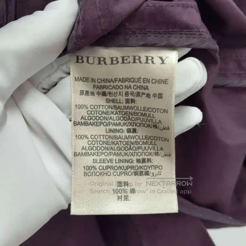 Burberry Burberry Purple Cotton Short Coat for Women. Size S / US 4 / IT 40 - 5 Thumbnail