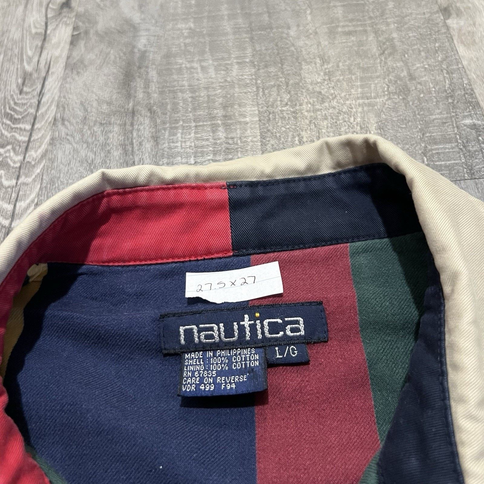 Nautica VTG Nautica Bi Swing Bomber Jacket 90s Beige Multicolor Size US L / EU 52-54 / 3 - 9 Thumbnail