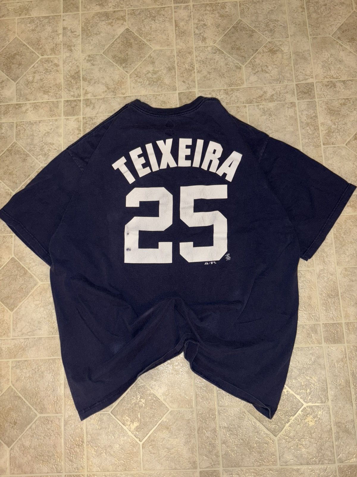 Other Navy New York Yankees Teixeira tee Size US XXL / EU 58 / 5 - 2 Thumbnail
