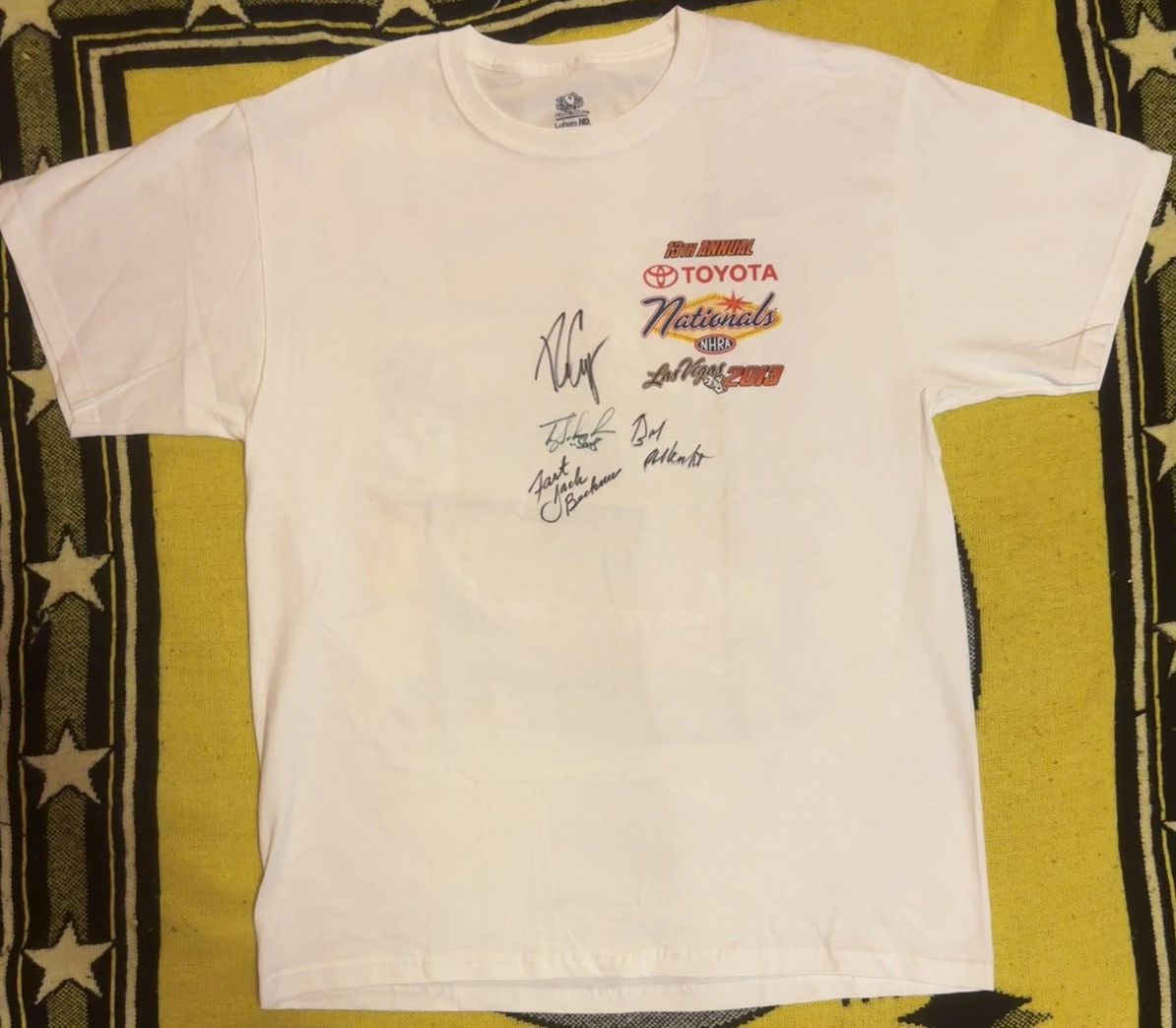 Fruit Of The Loom AUTOGRAPH Fast Jack Beckman ETC NHRA ‘13 Nationals T Sz. L Size US L / EU 52-54 / 3 - 1 Thumbnail